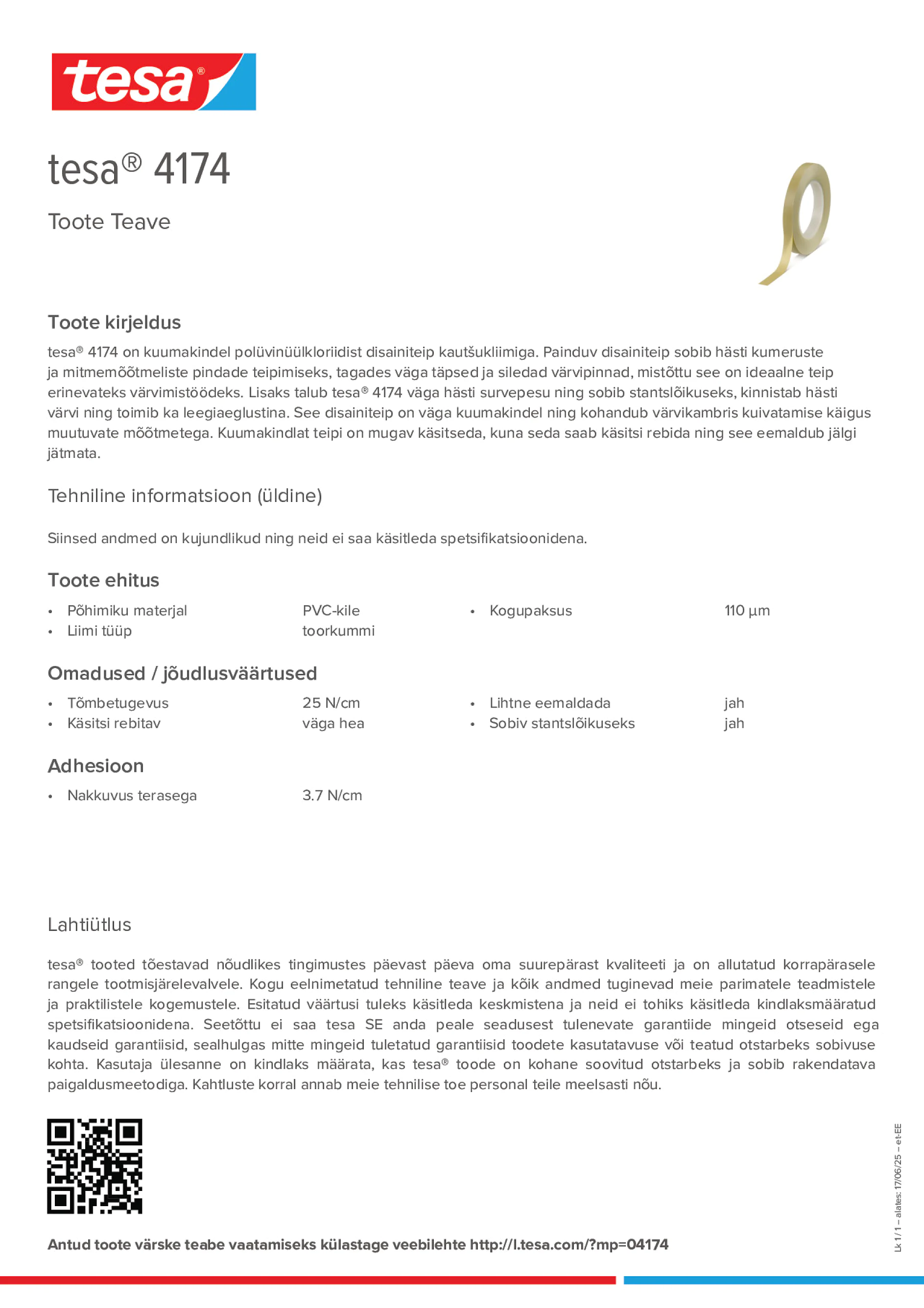 Product information_tesa® 4174_et-EE