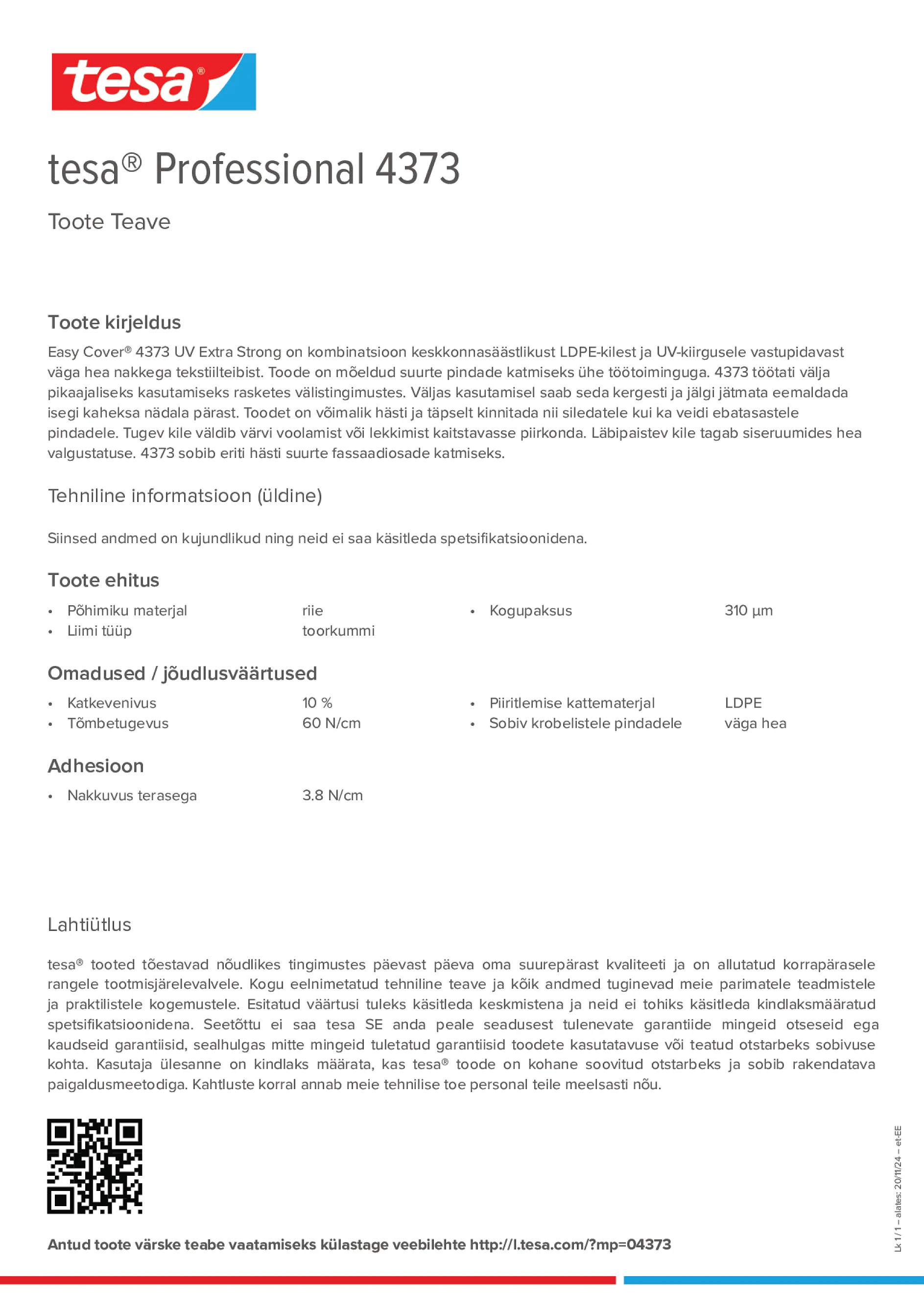 Product information_tesa® Professional 04373_et-EE