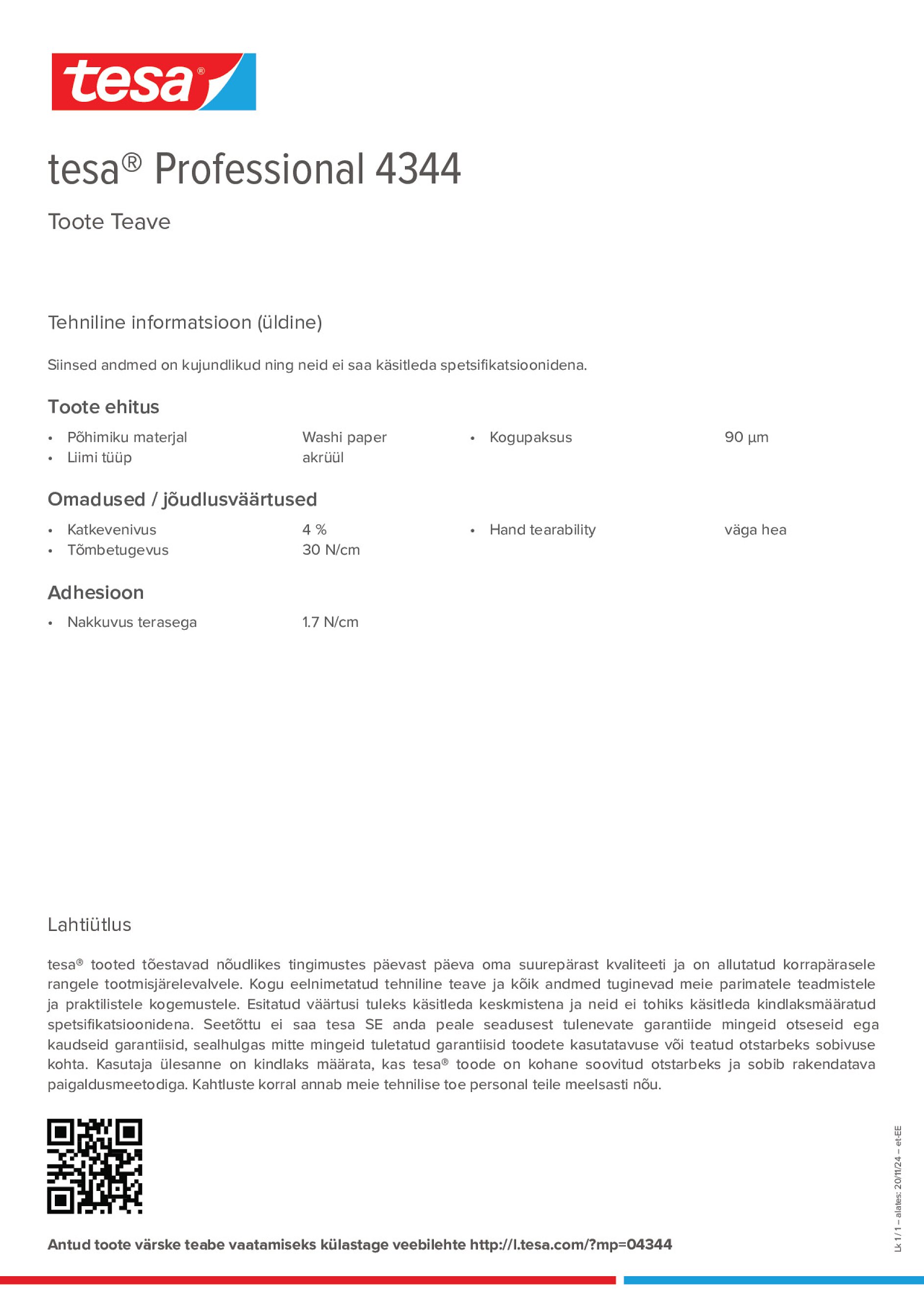 Product information_tesa® Professional 04344_et-EE
