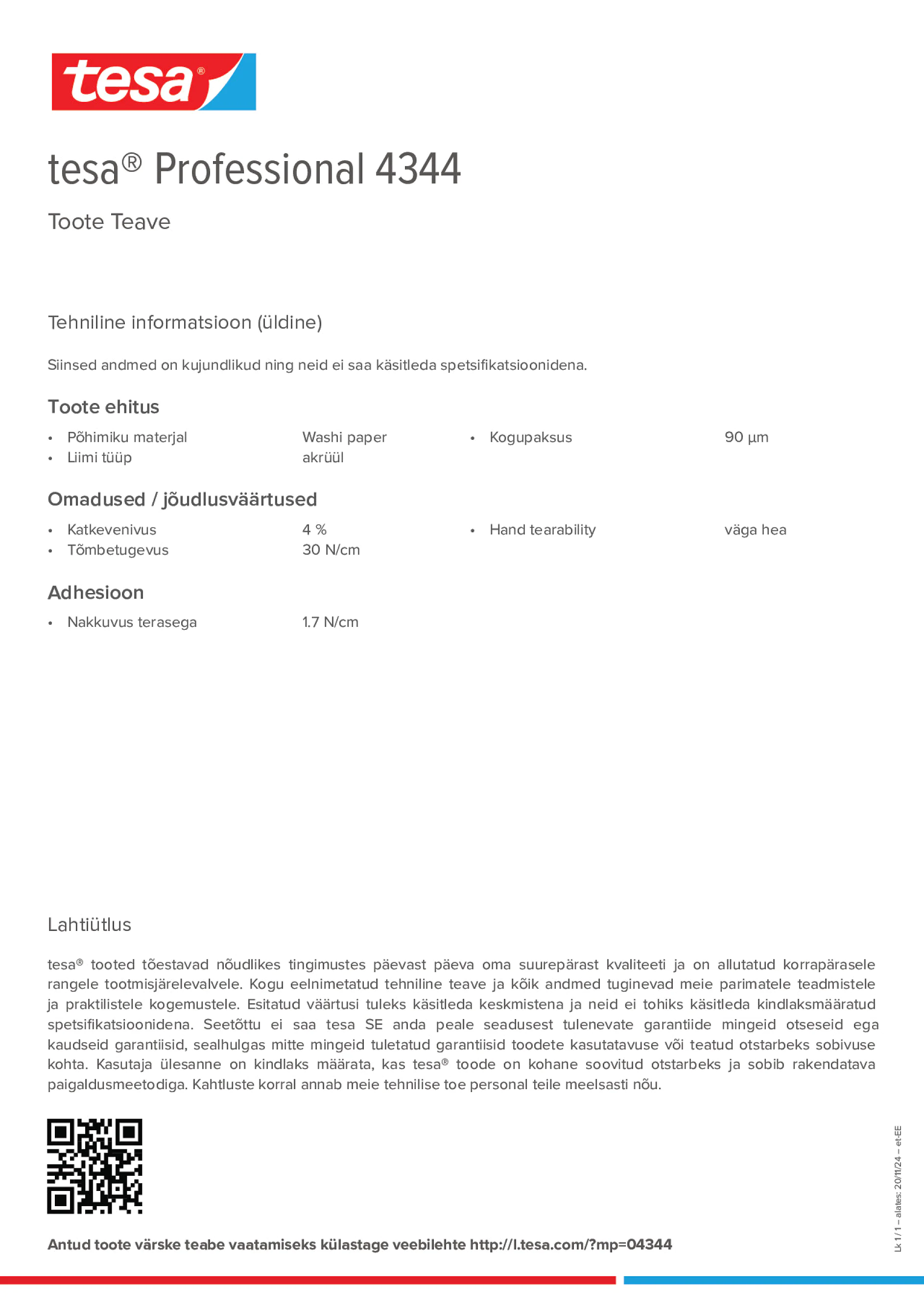 Product information_tesa® Professional 04344_et-EE