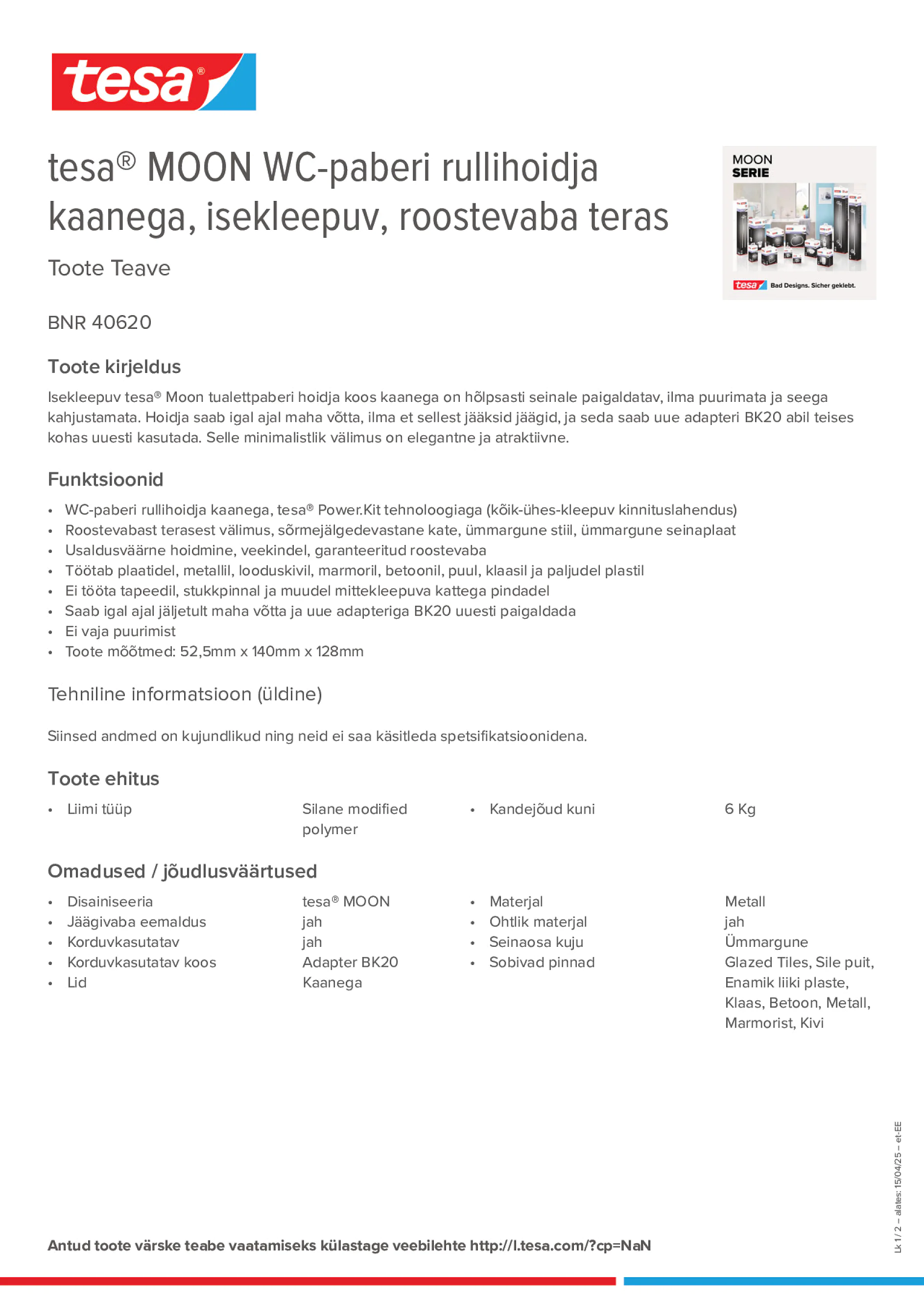 Product information_tesa® 40620_et-EE