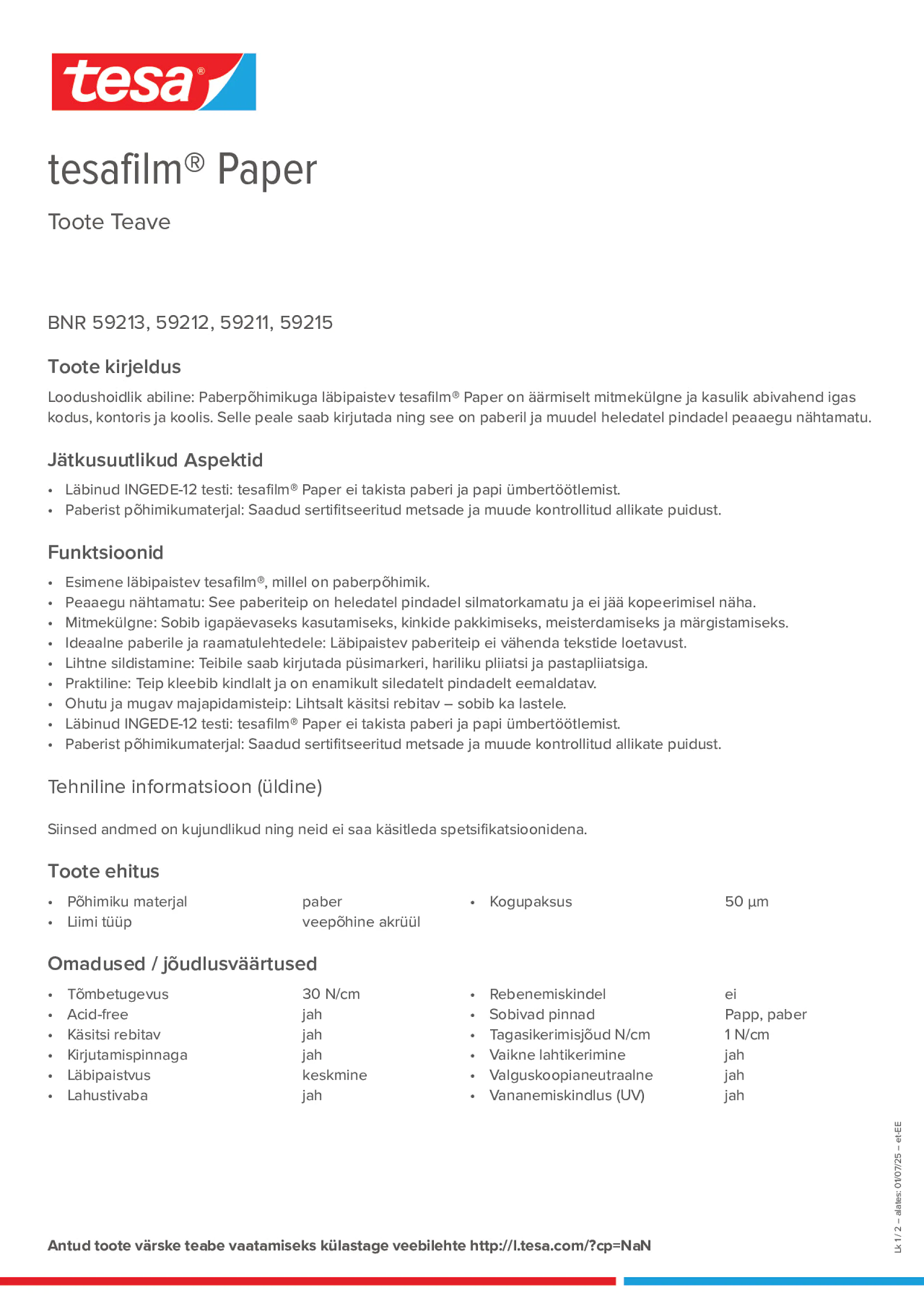 Product information_tesafilm® 59213_et-EE