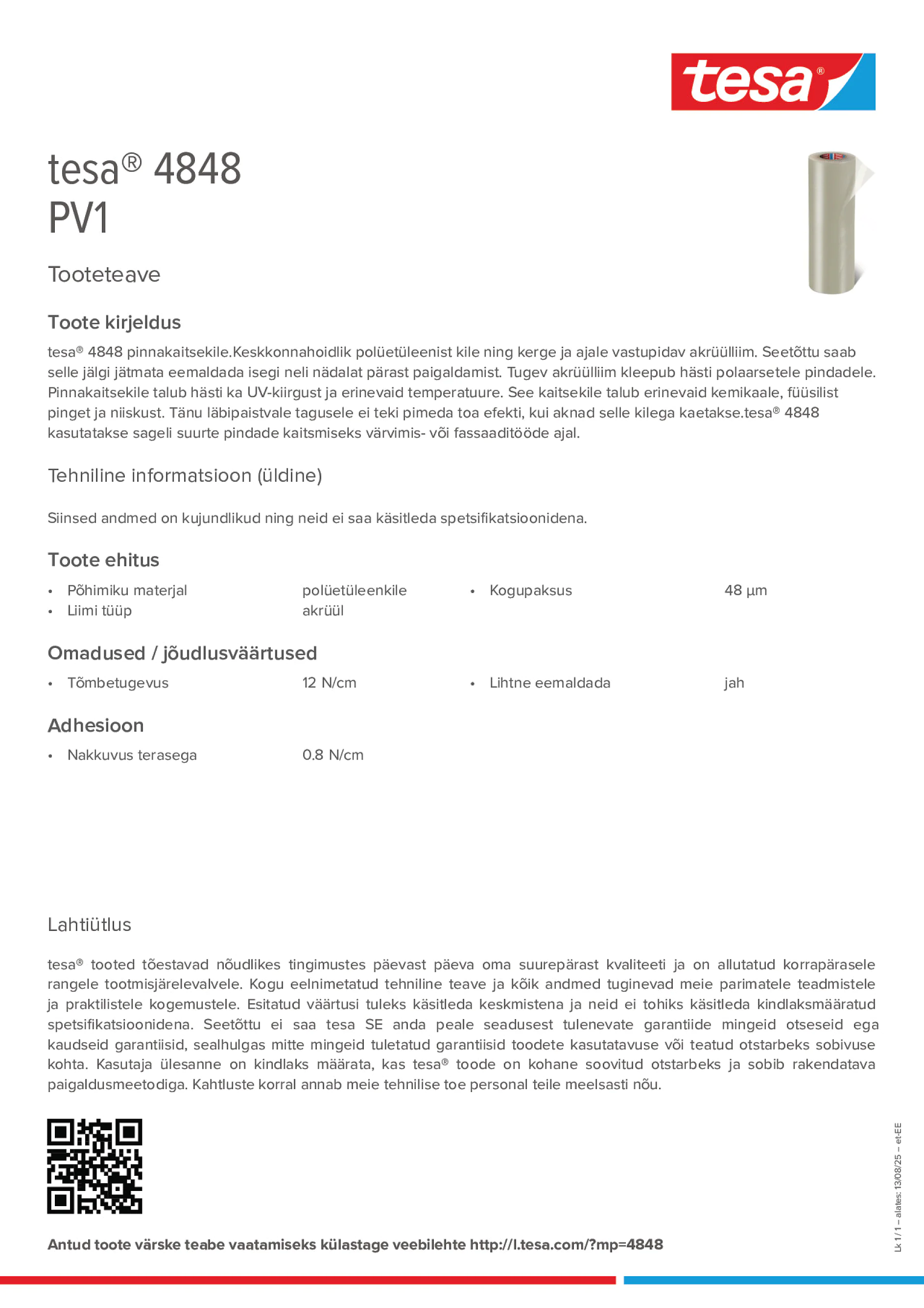 Product information_tesa® 4848_et-EE