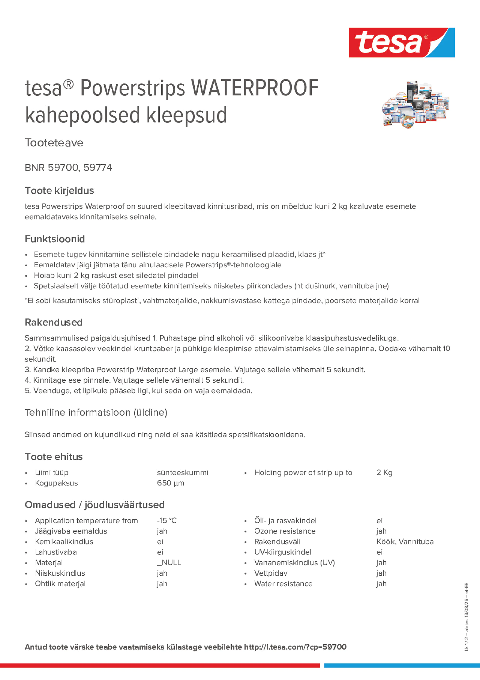 Product information_tesa® Powerstrips 59700_et-EE