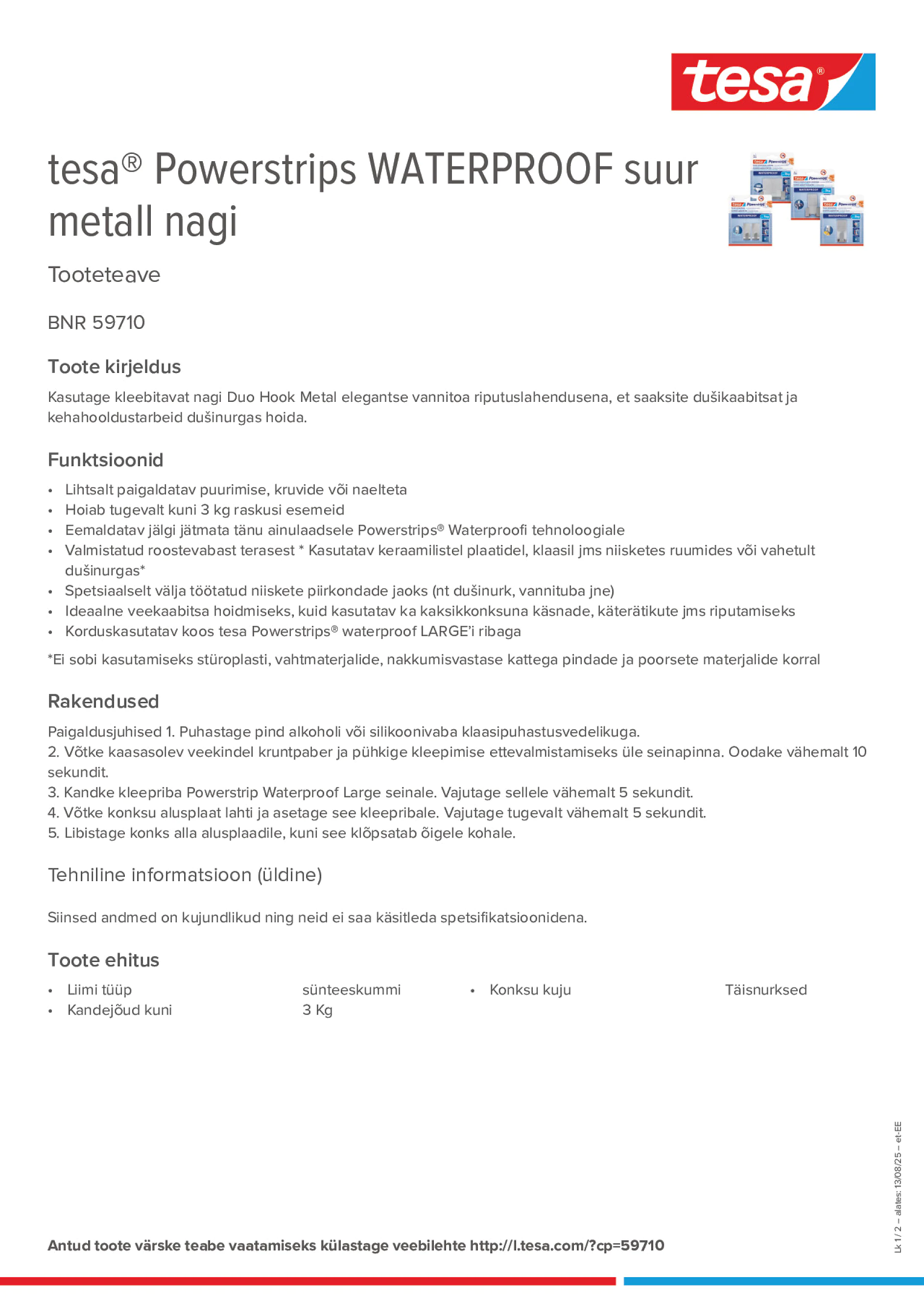 Product information_tesa® Powerstrips 59710_et-EE