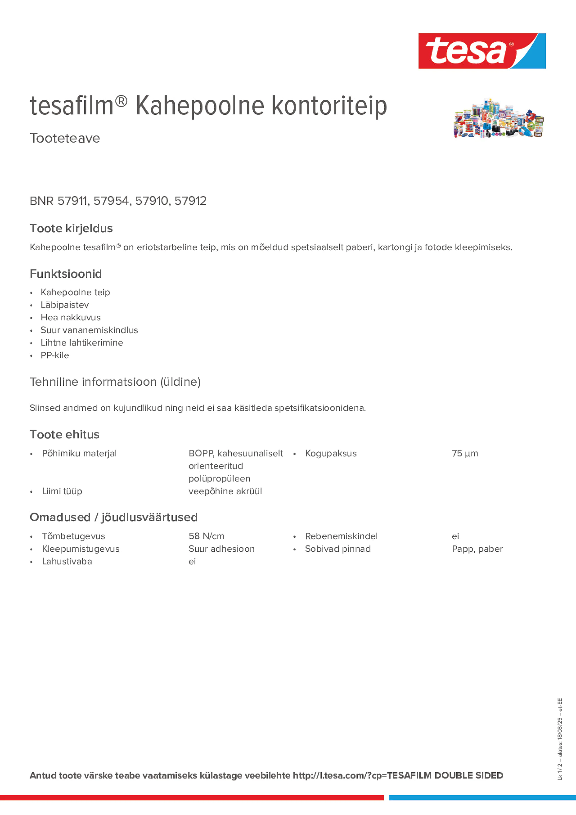 Product information_tesafilm® 57910_et-EE
