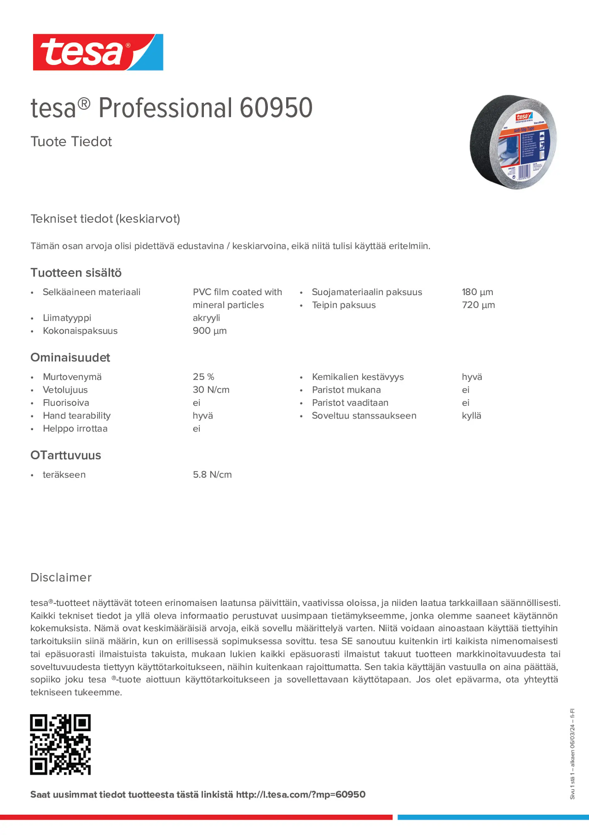 Product information_tesa® Professional 60950_fi-FI