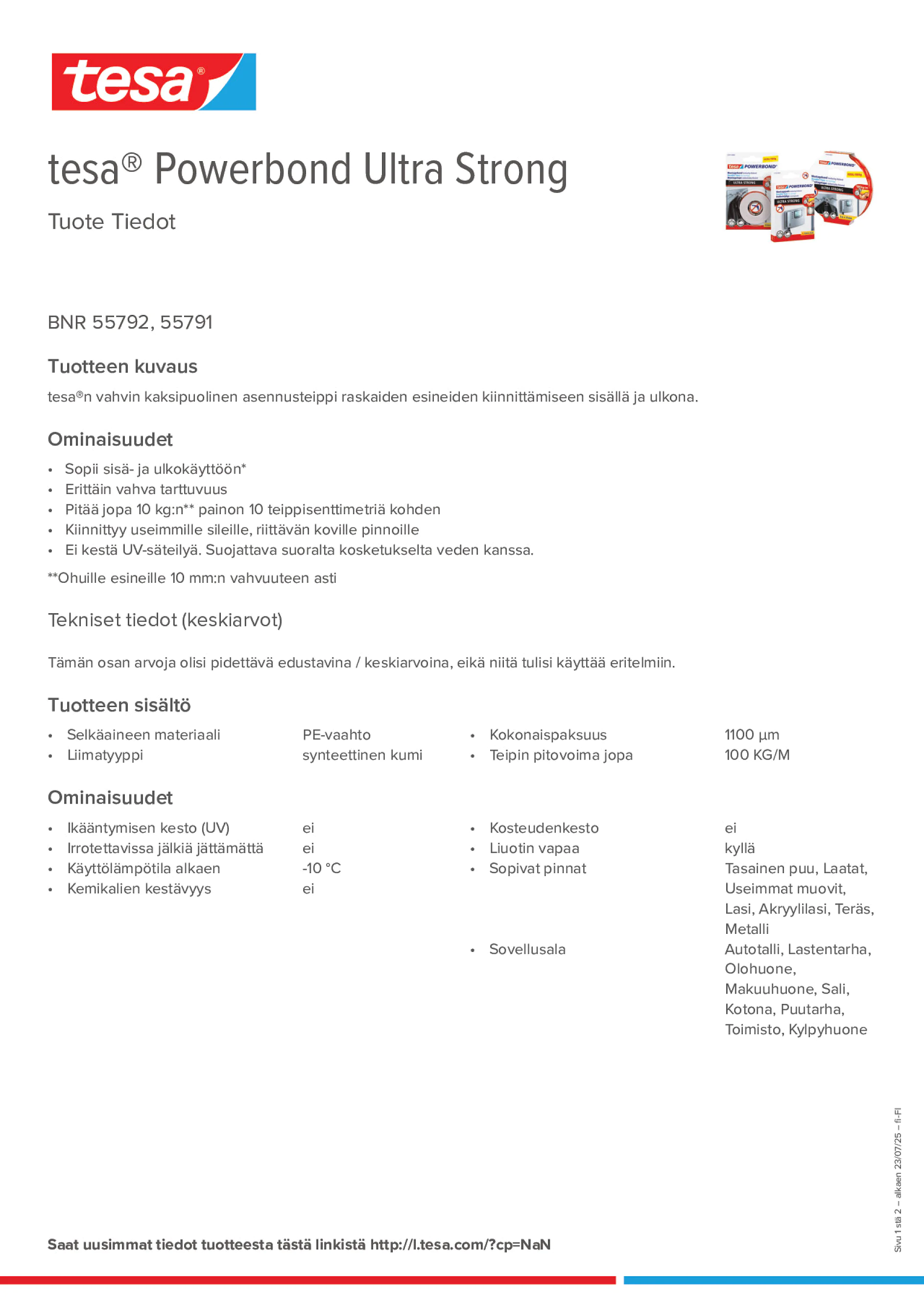 Product information_tesa® Powerbond 55791_fi-FI