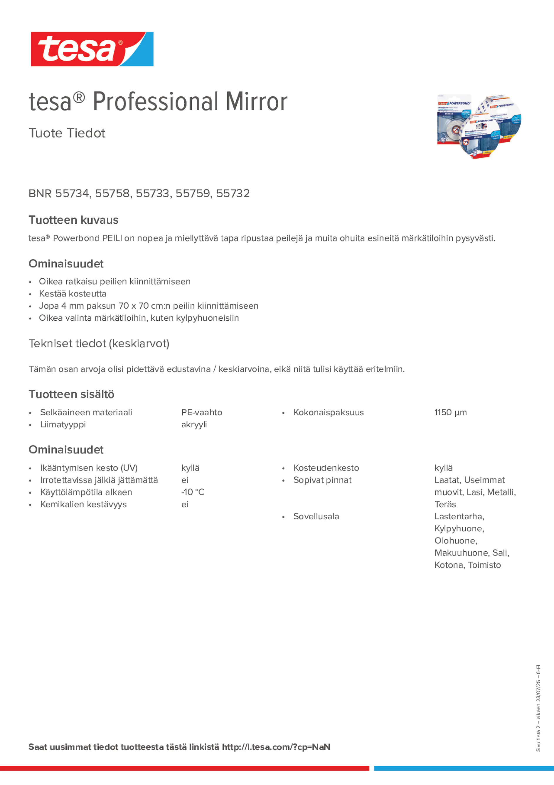 Product information_tesa® Professional 55733_fi-FI