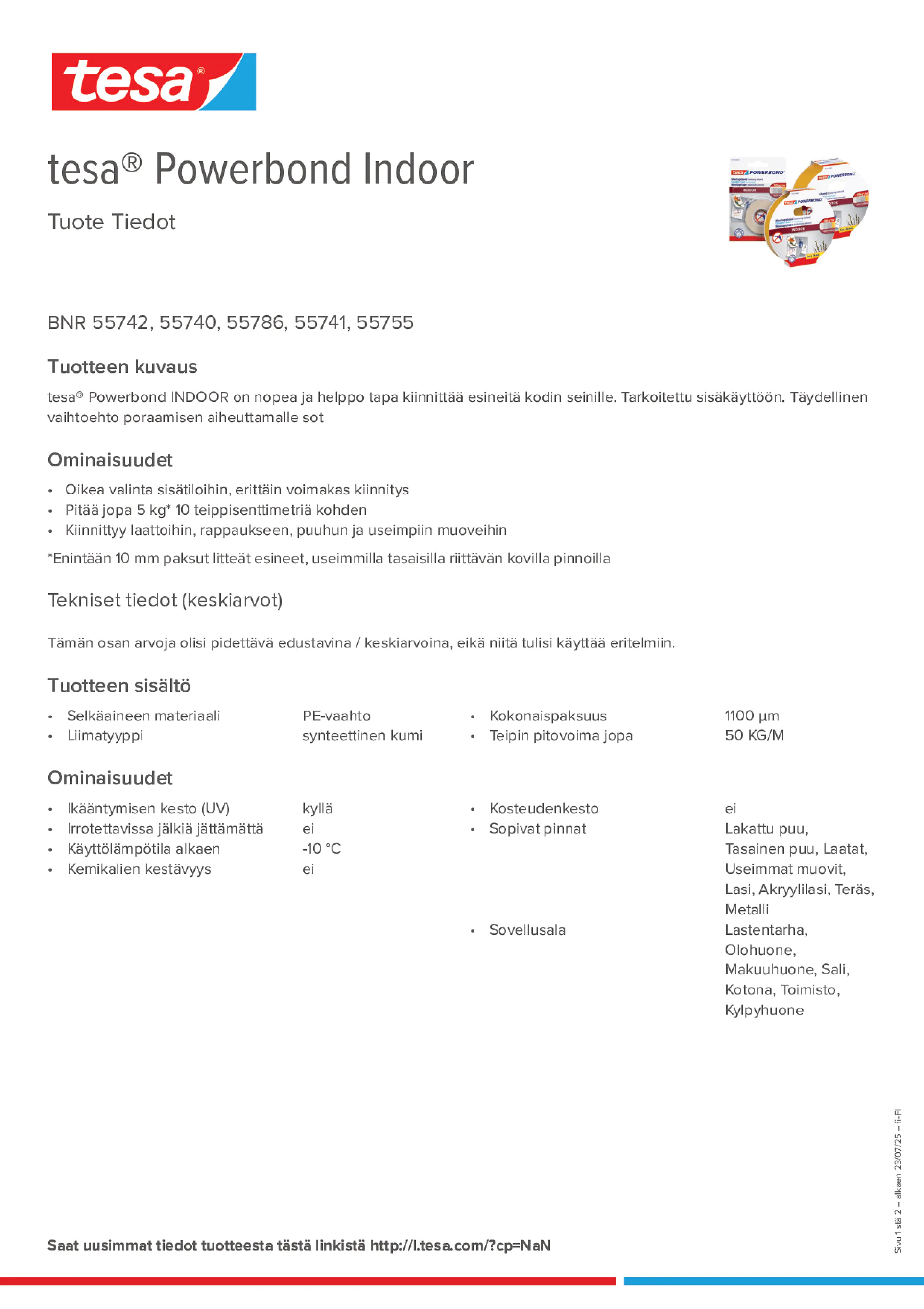 Product information_tesa® Powerbond 55740_fi-FI
