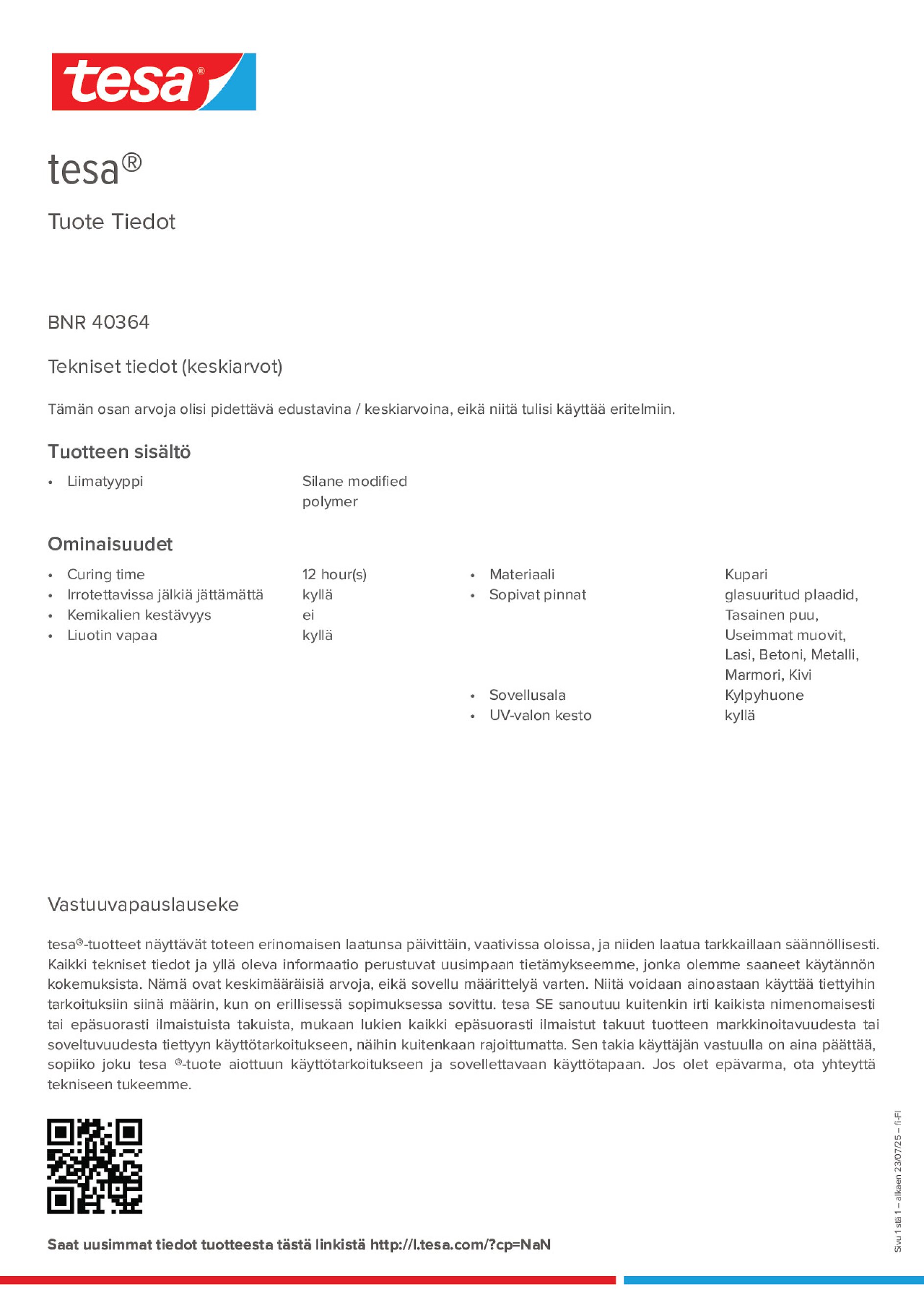 Product information_tesa® 40364_fi-FI