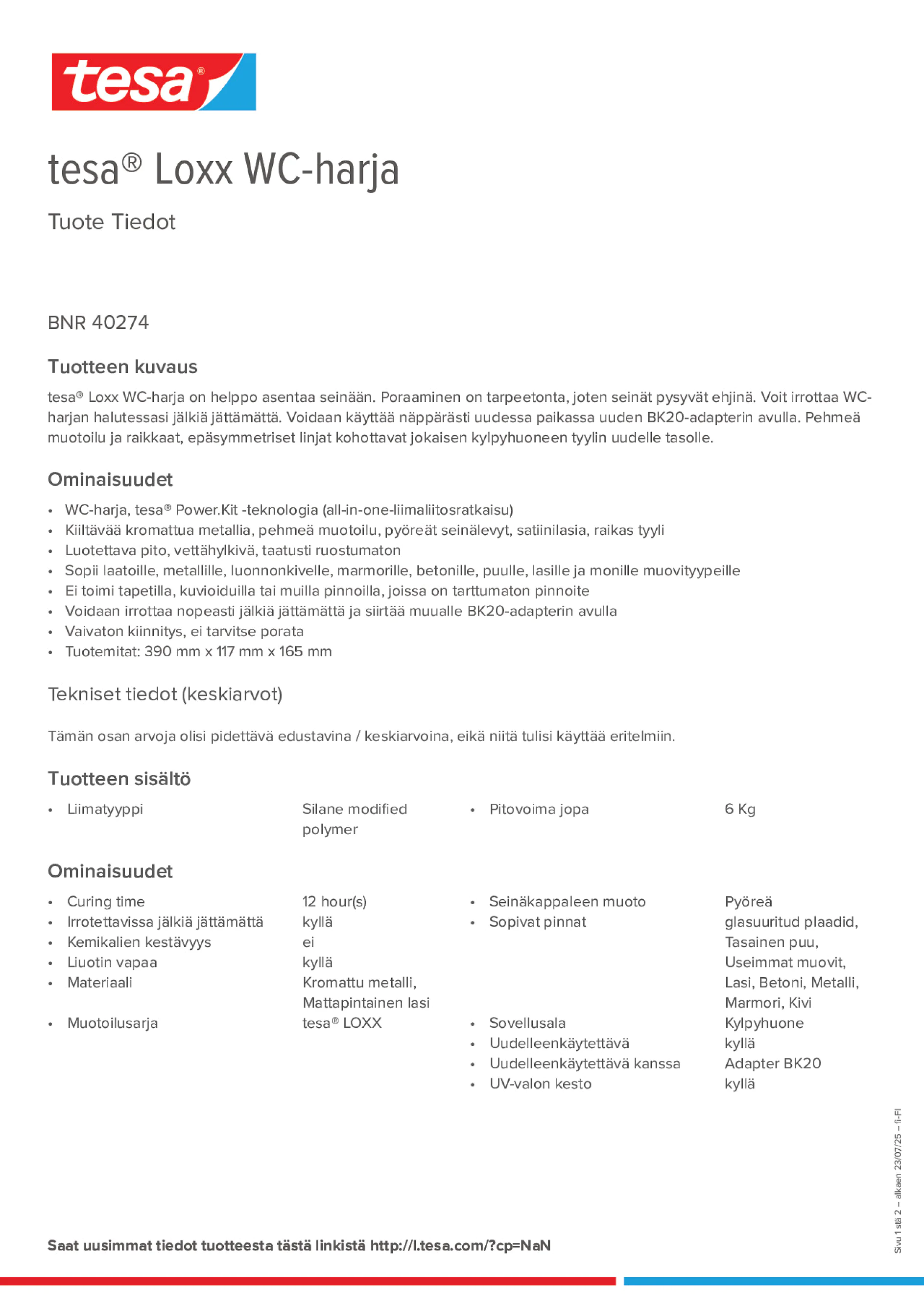 Product information_tesa® 40274_fi-FI