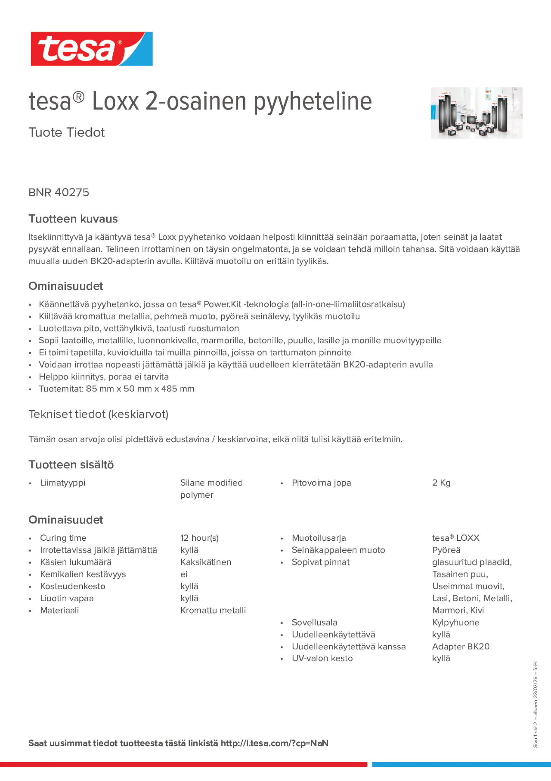 Product information_tesa® 40275_fi-FI