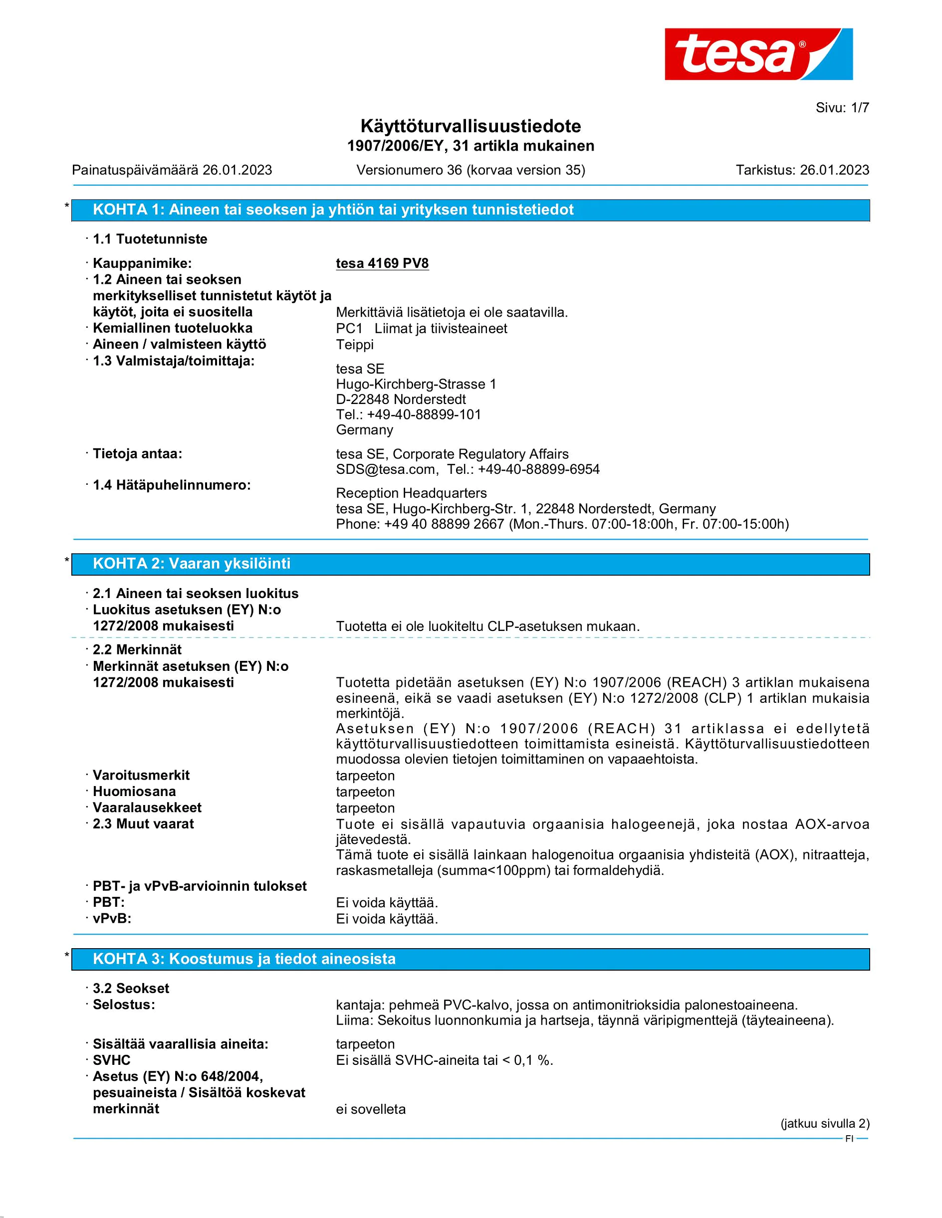 Safety data sheet_tesa® Professional 4169_fi-FI_v36