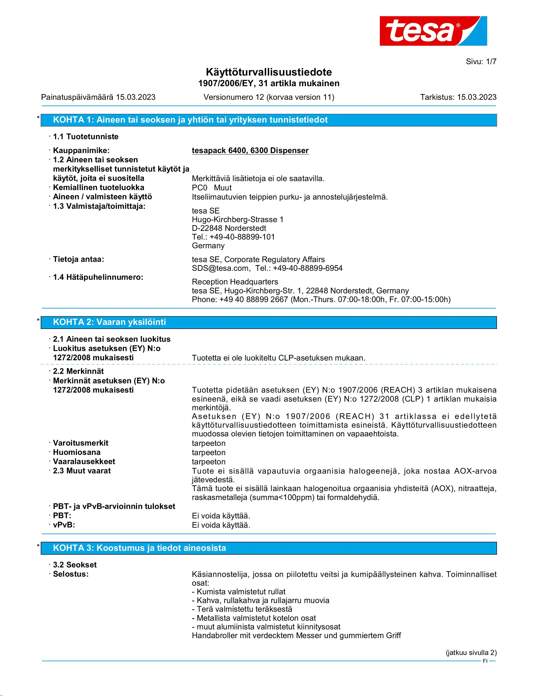 Safety data sheet_tesapack® 06400_fi-FI_v12