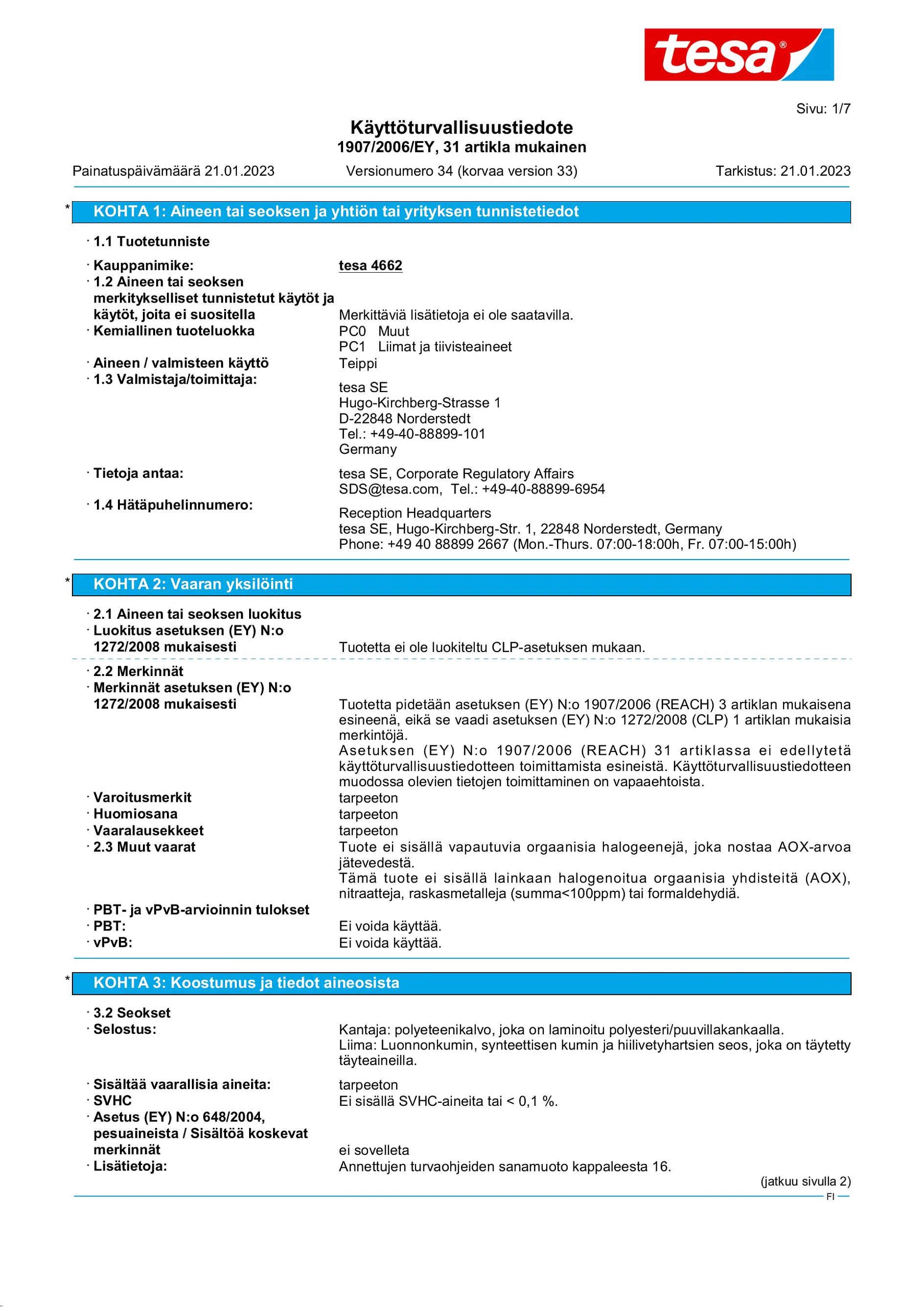 Safety data sheet_tesa® Professional 4662_fi-FI_v34