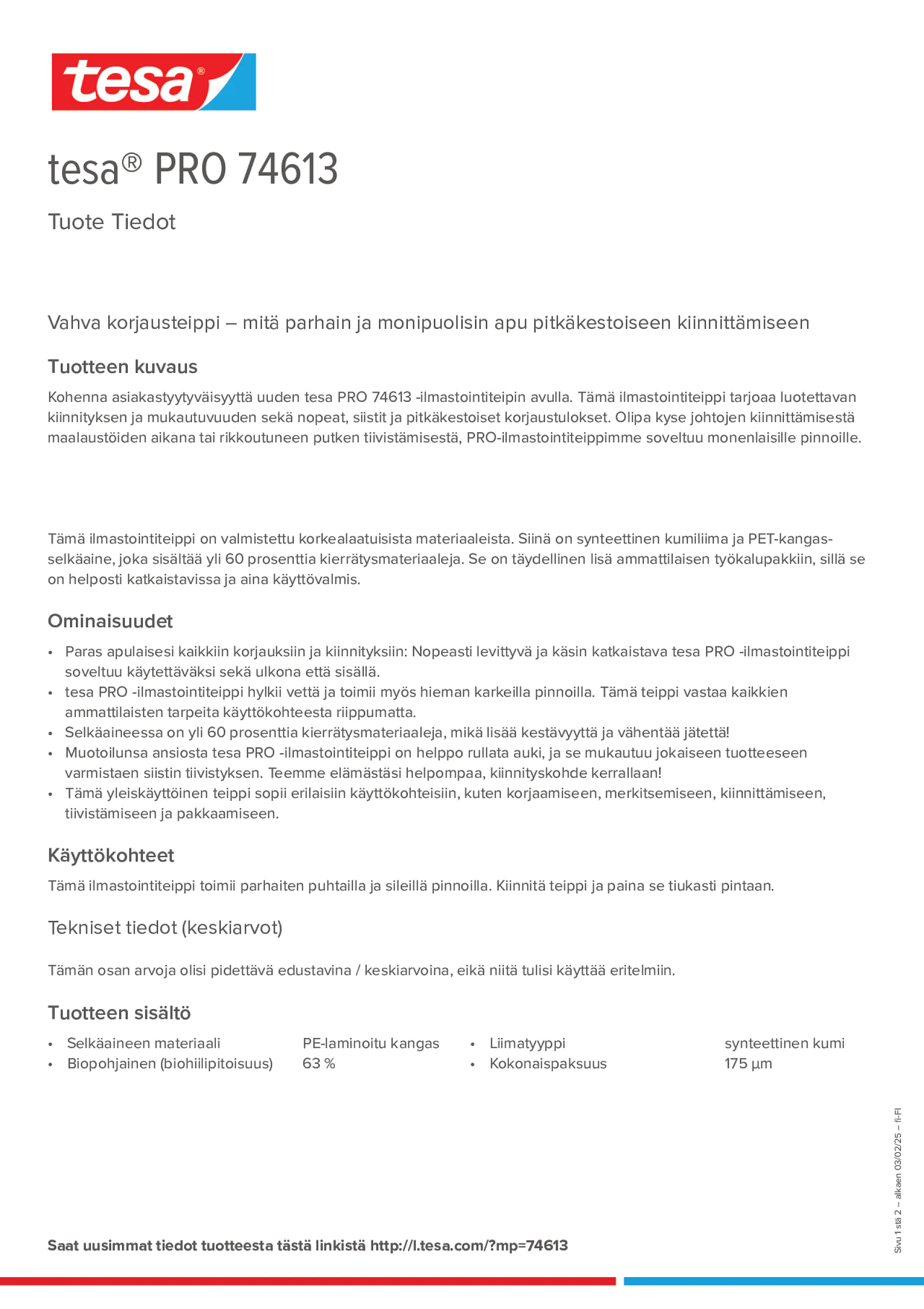Product information_tesa® PRO 74613_fi-FI