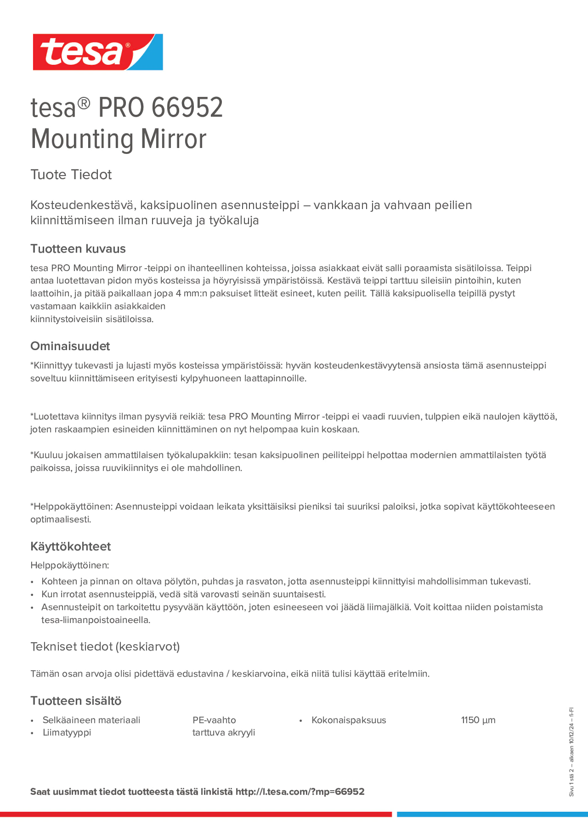 Product information_tesa® PRO 66952_fi-FI