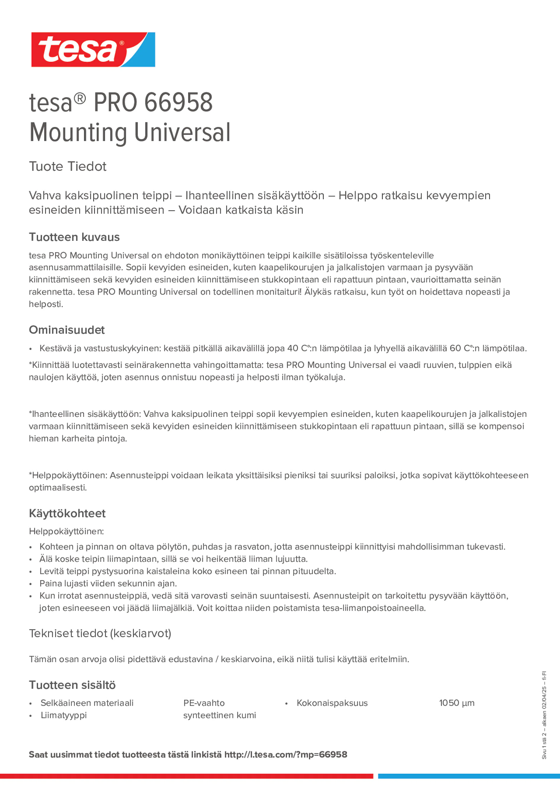 Product information_tesa® PRO 66958_fi-FI