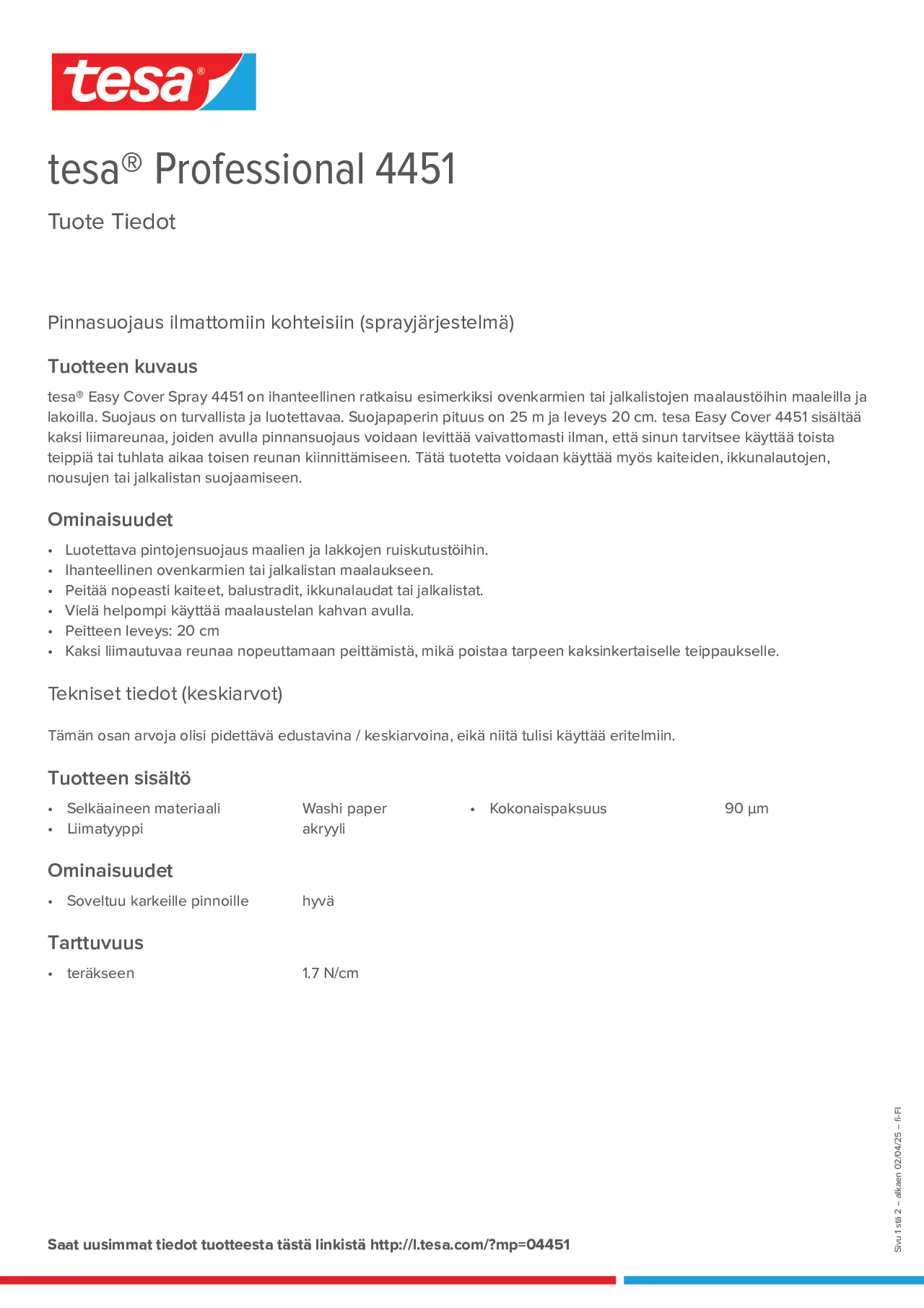 Product information_tesa® Professional 04451_fi-FI
