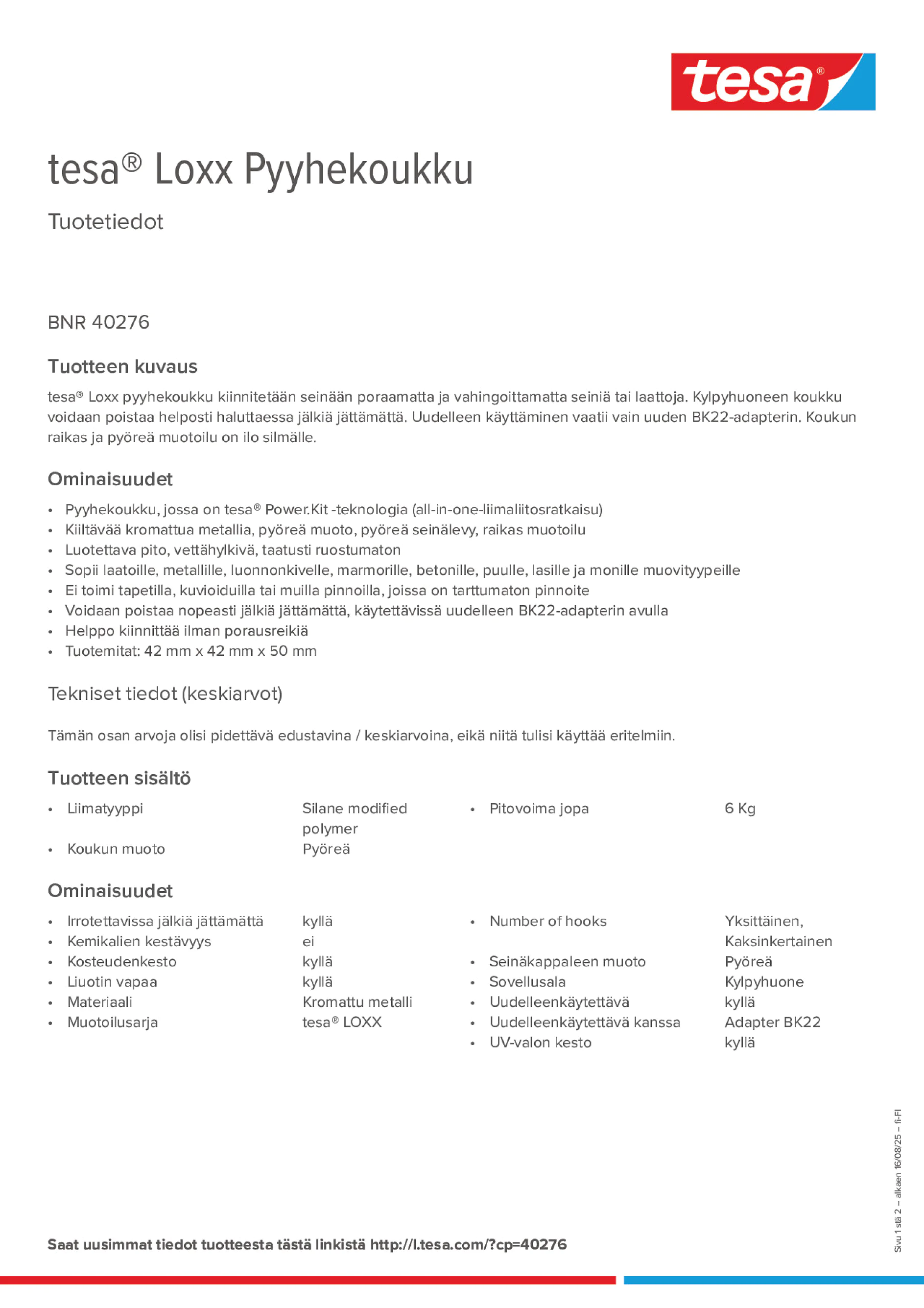 Product information_tesa® 40276_fi-FI