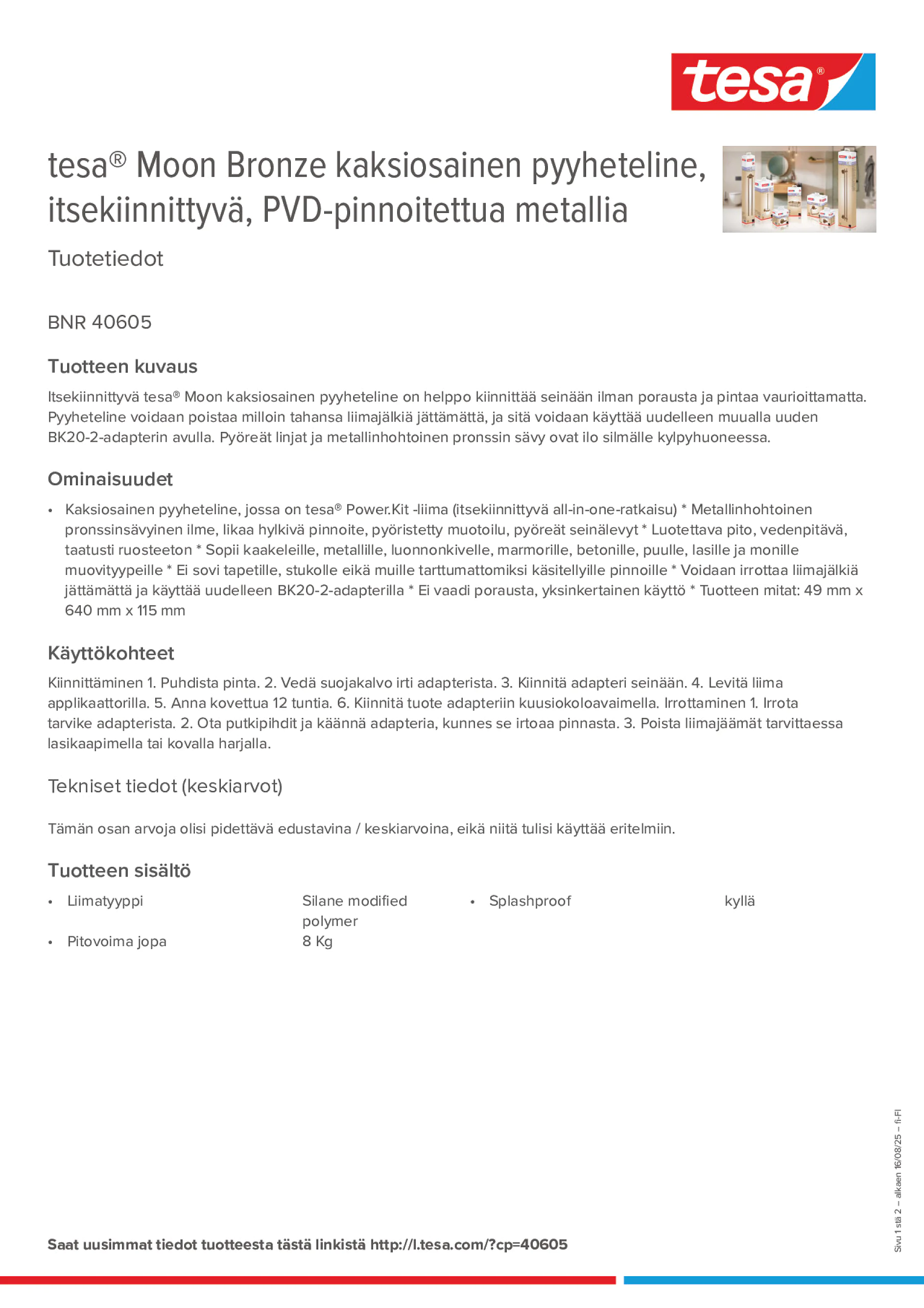 Product information_tesa® 40605_fi-FI