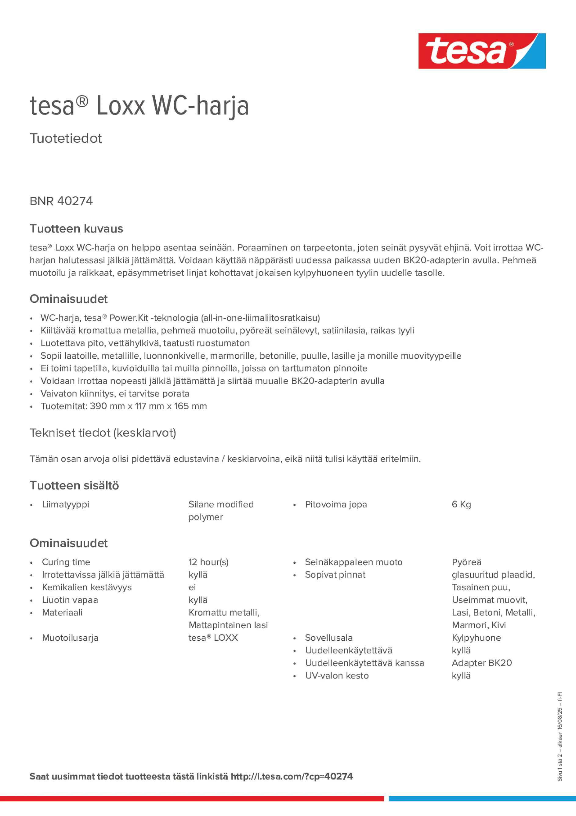 Product information_tesa® 40274_fi-FI