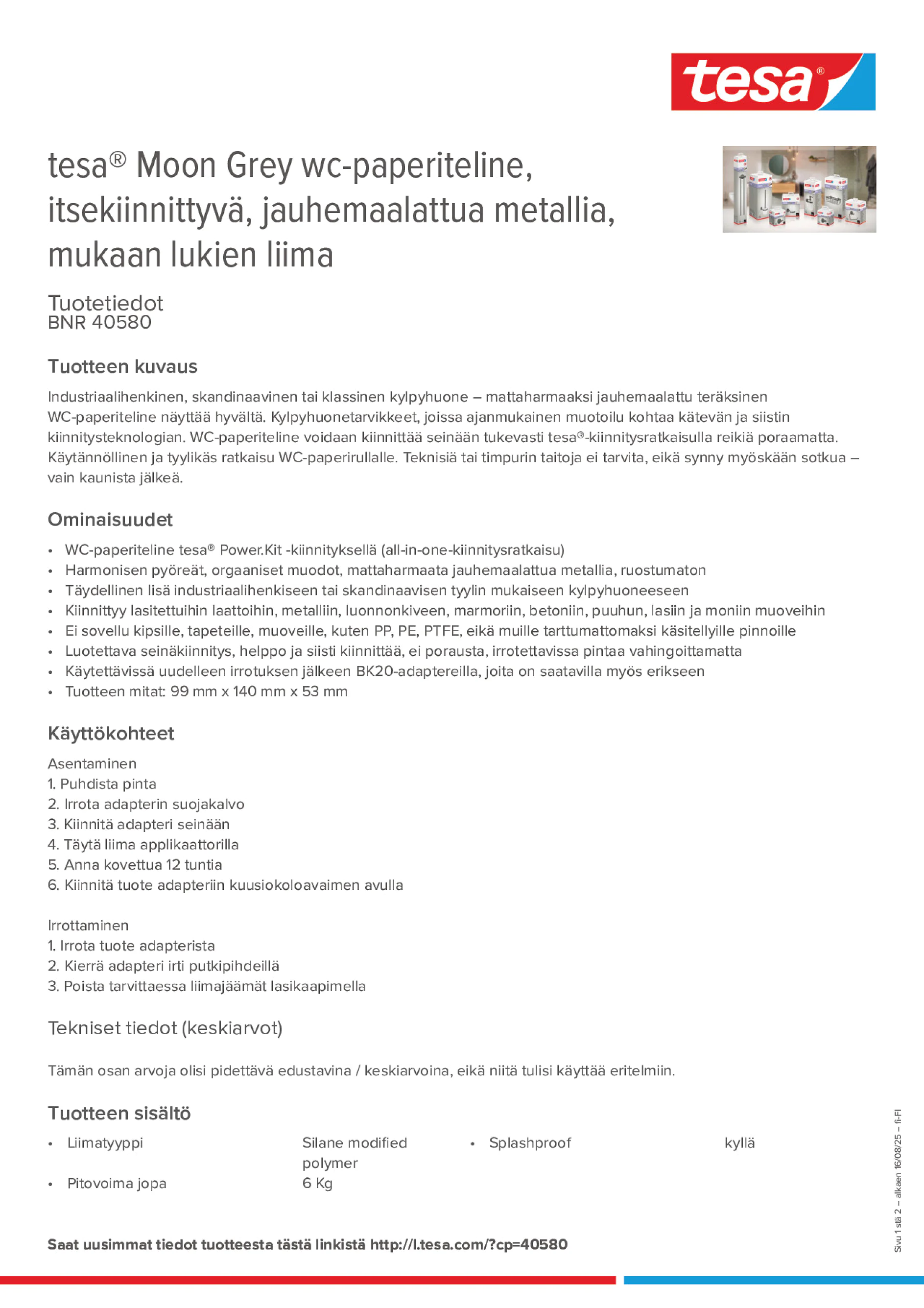 Product information_tesa® 40580_fi-FI