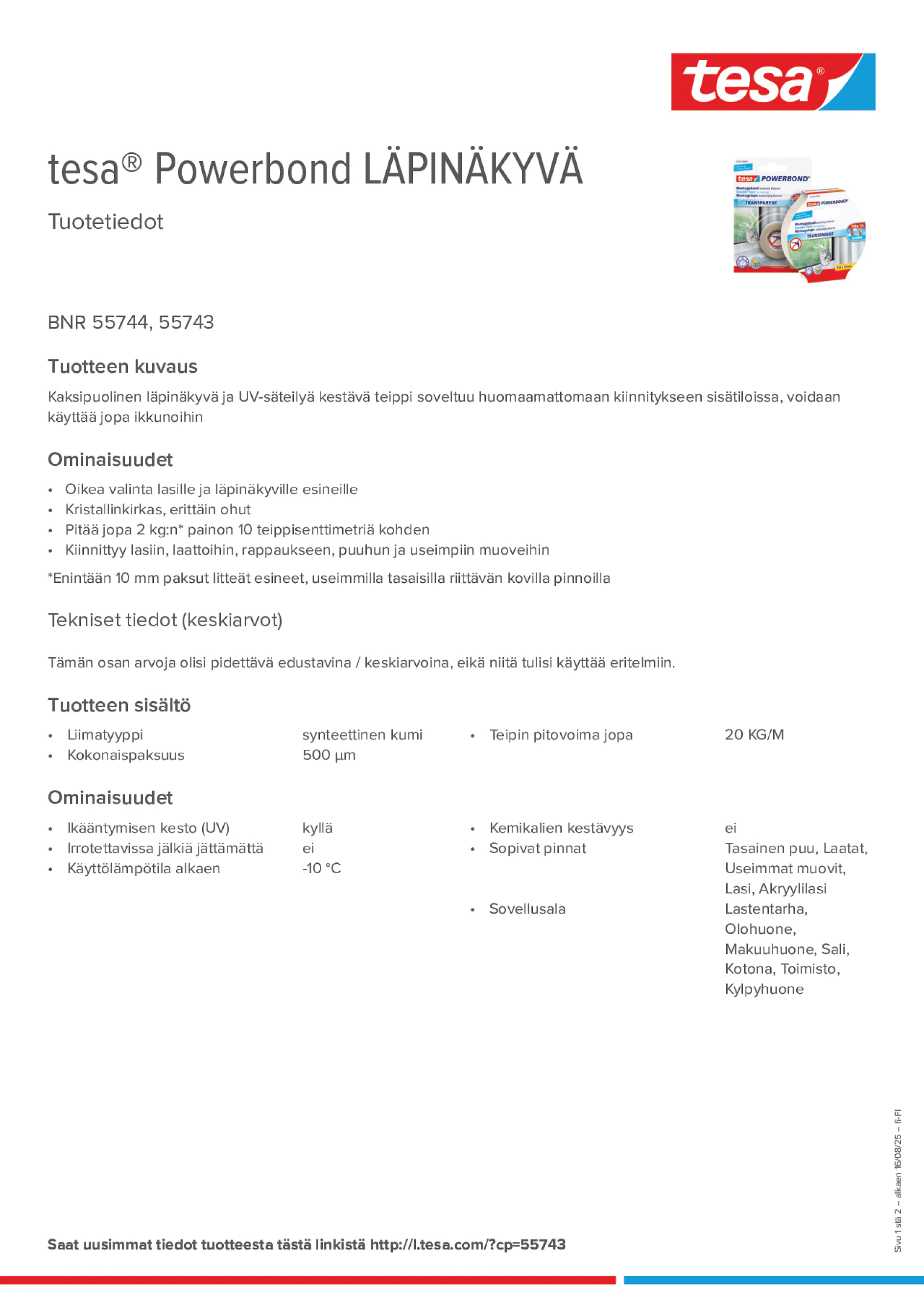 Product information_tesa® Powerbond 55744_fi-FI