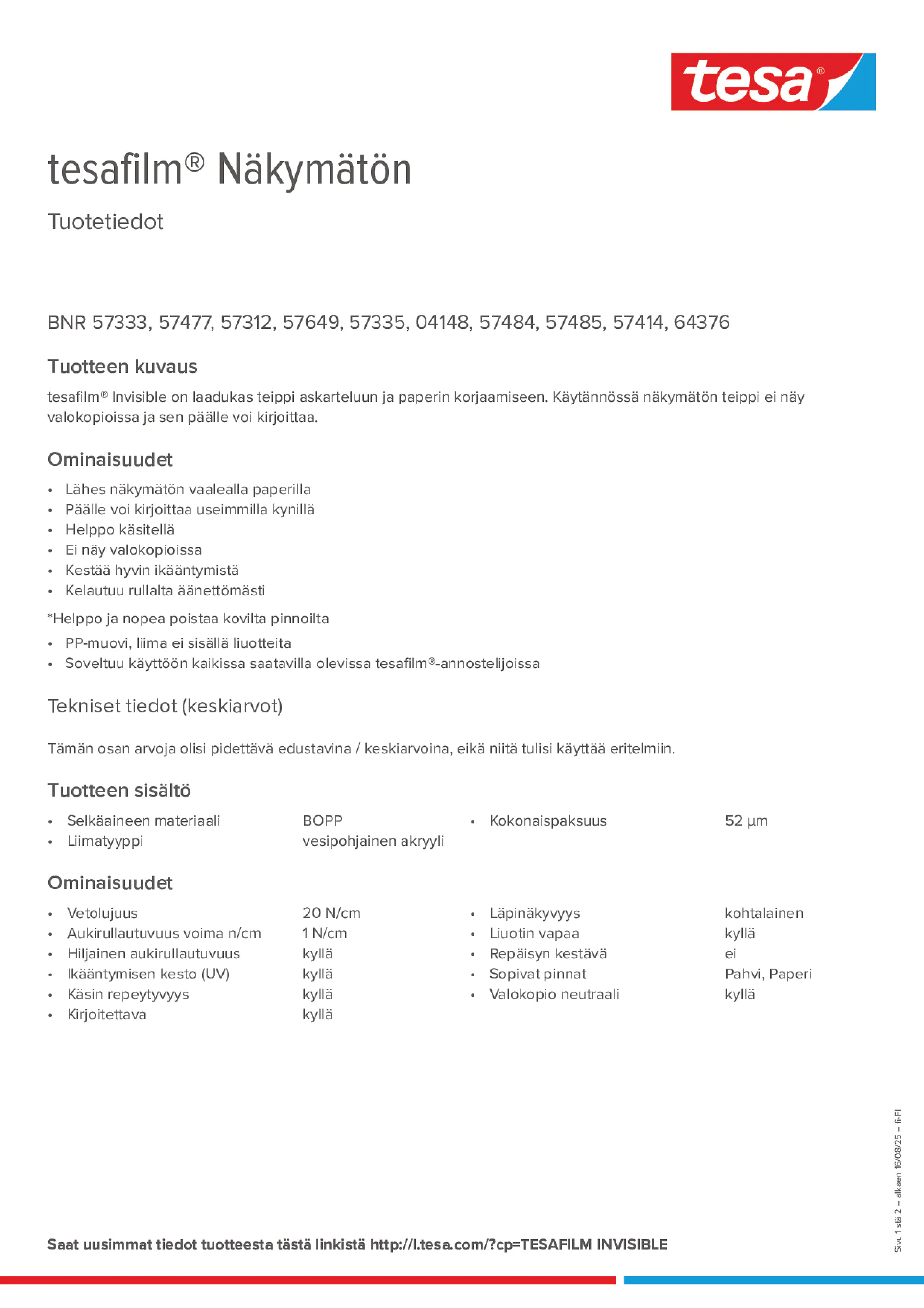 Product information_tesafilm® 57312_fi-FI