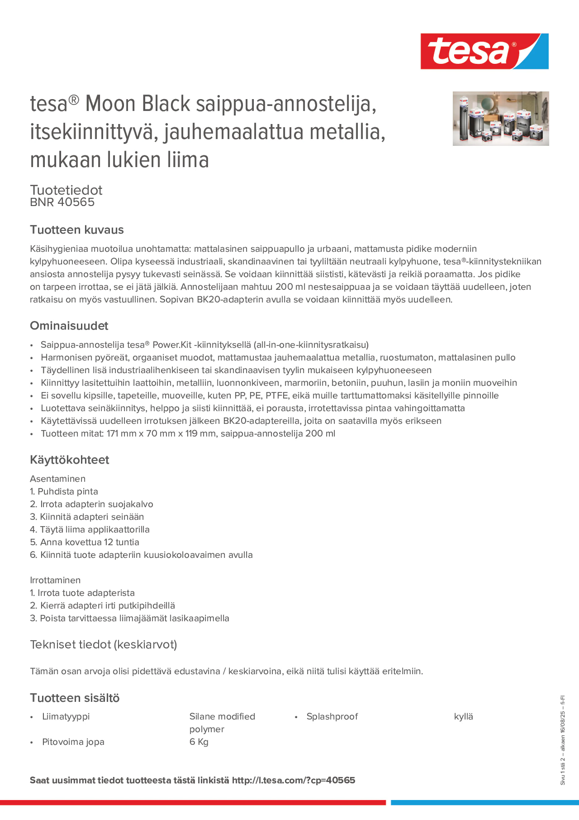 Product information_tesa® 40565_fi-FI