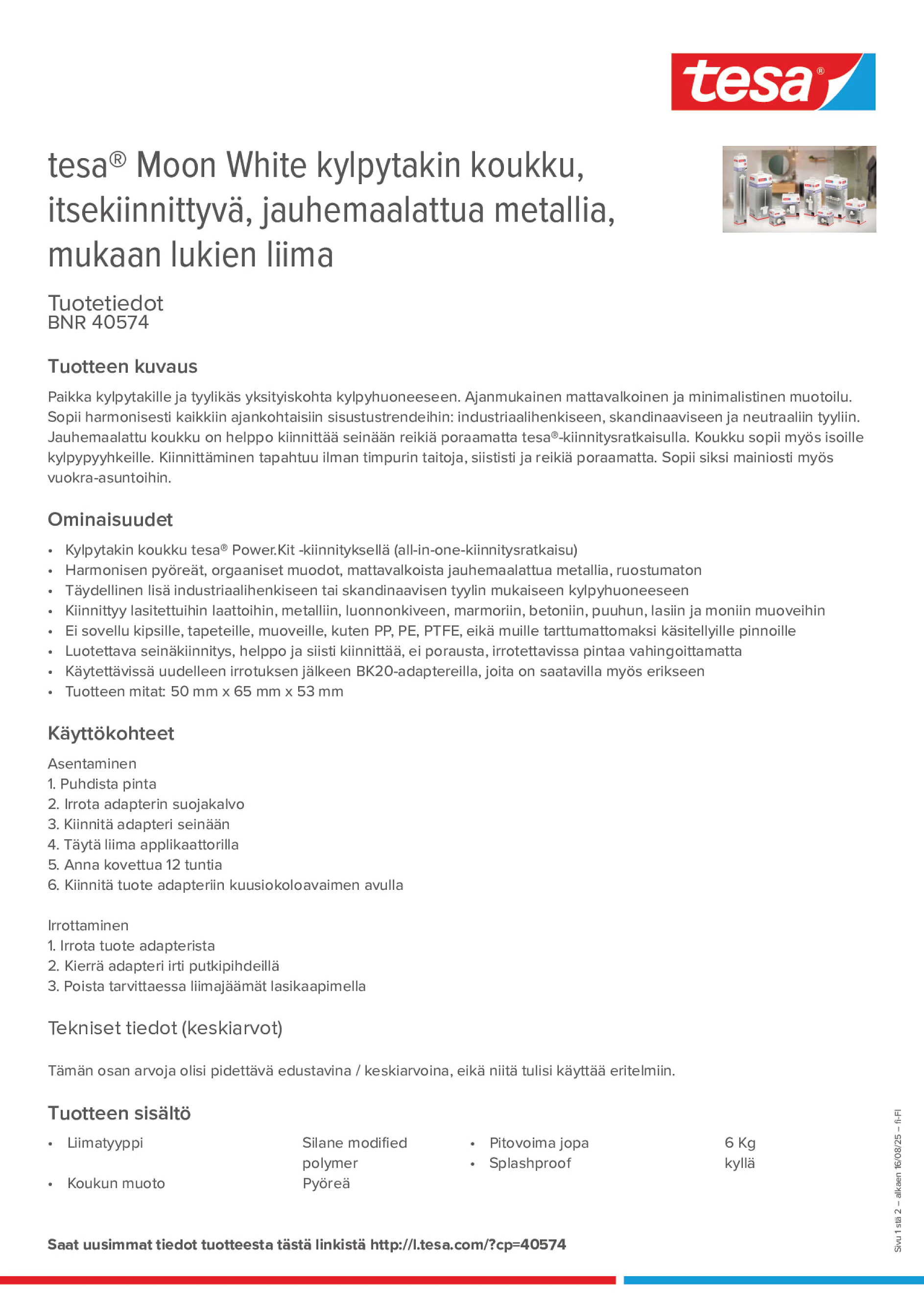 Product information_tesa® 40574_fi-FI