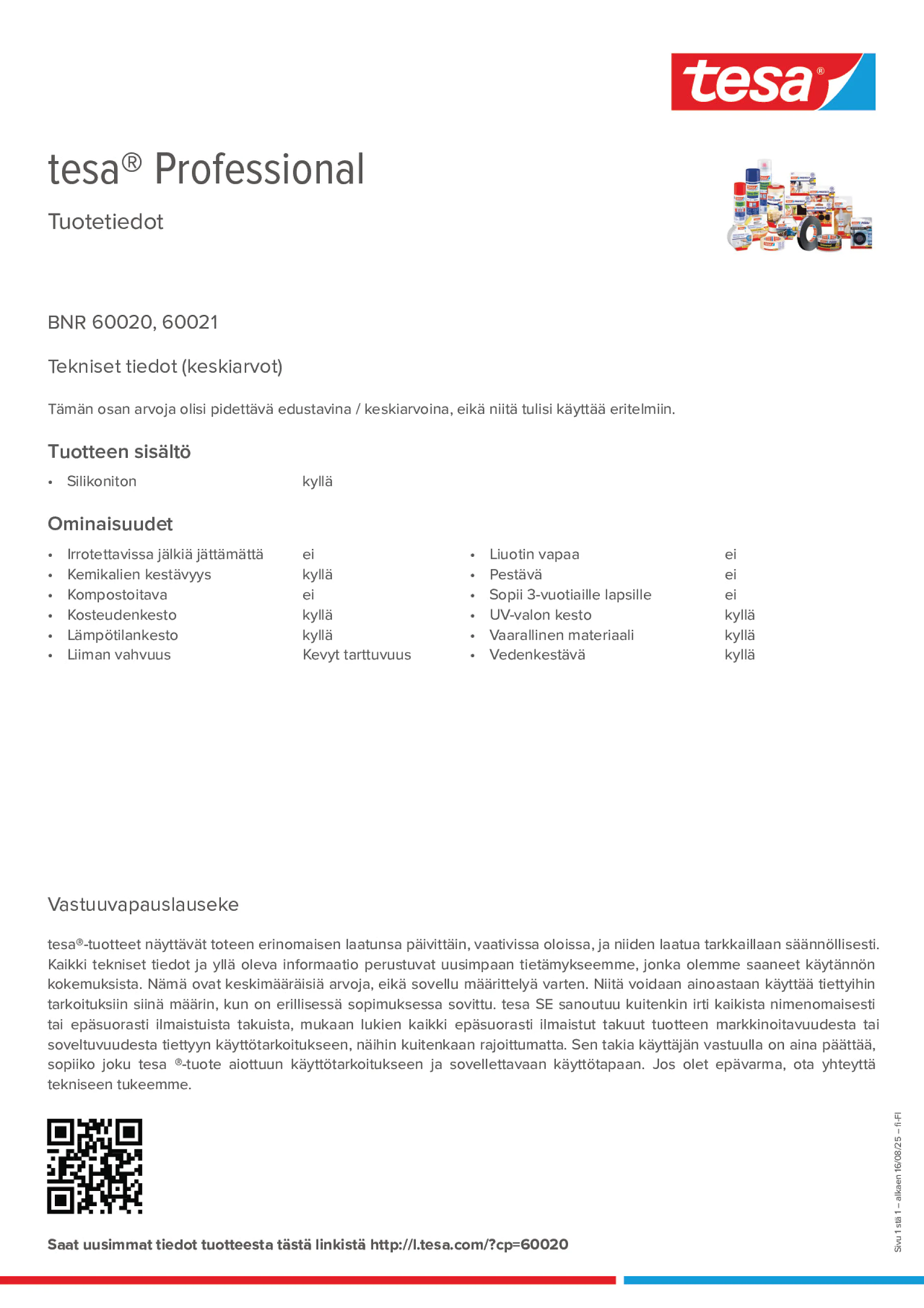 Product information_tesa® Professional 60020 / 60021_fi-FI
