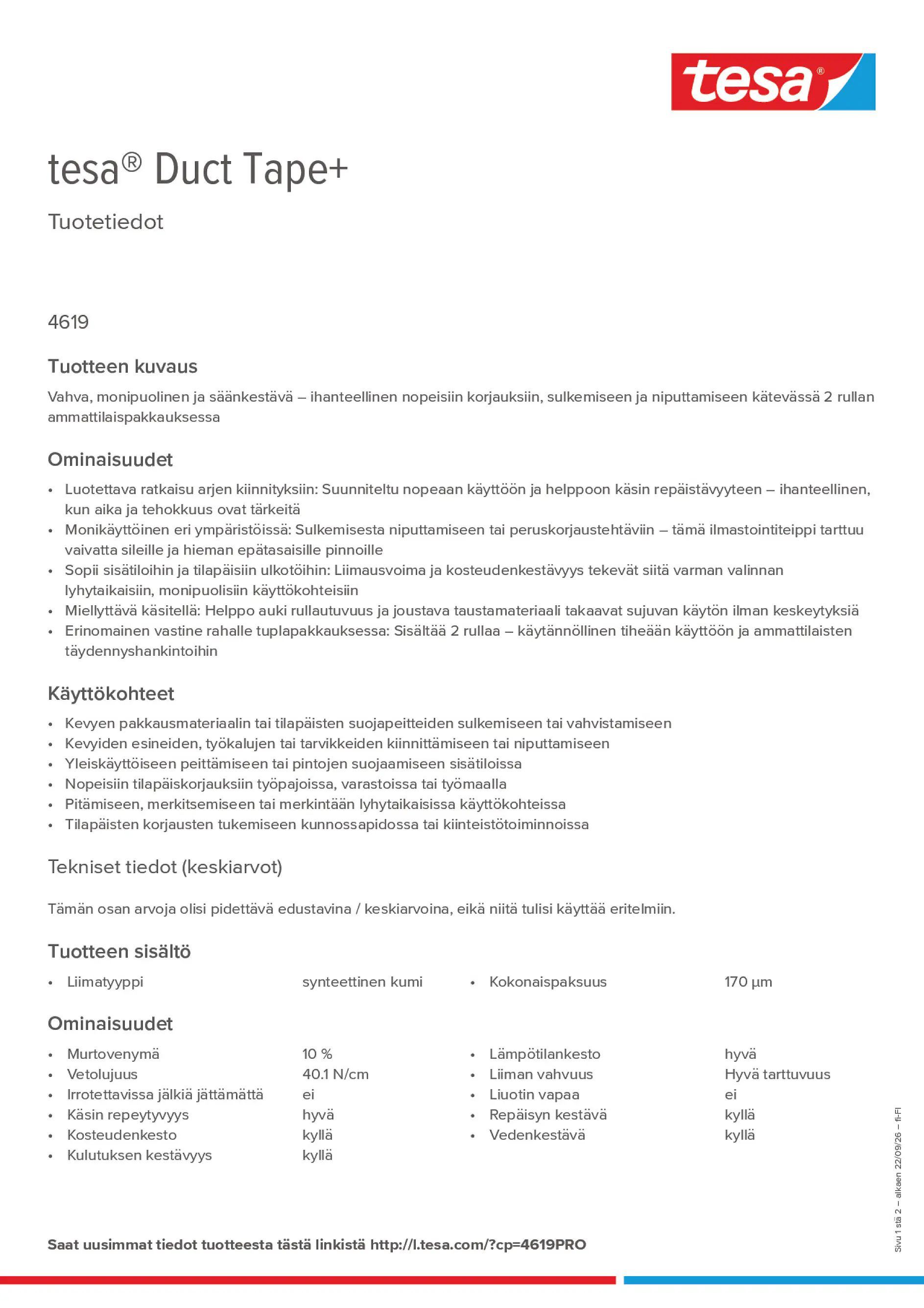 Product information_tesa® 4619PRO_fi-FI