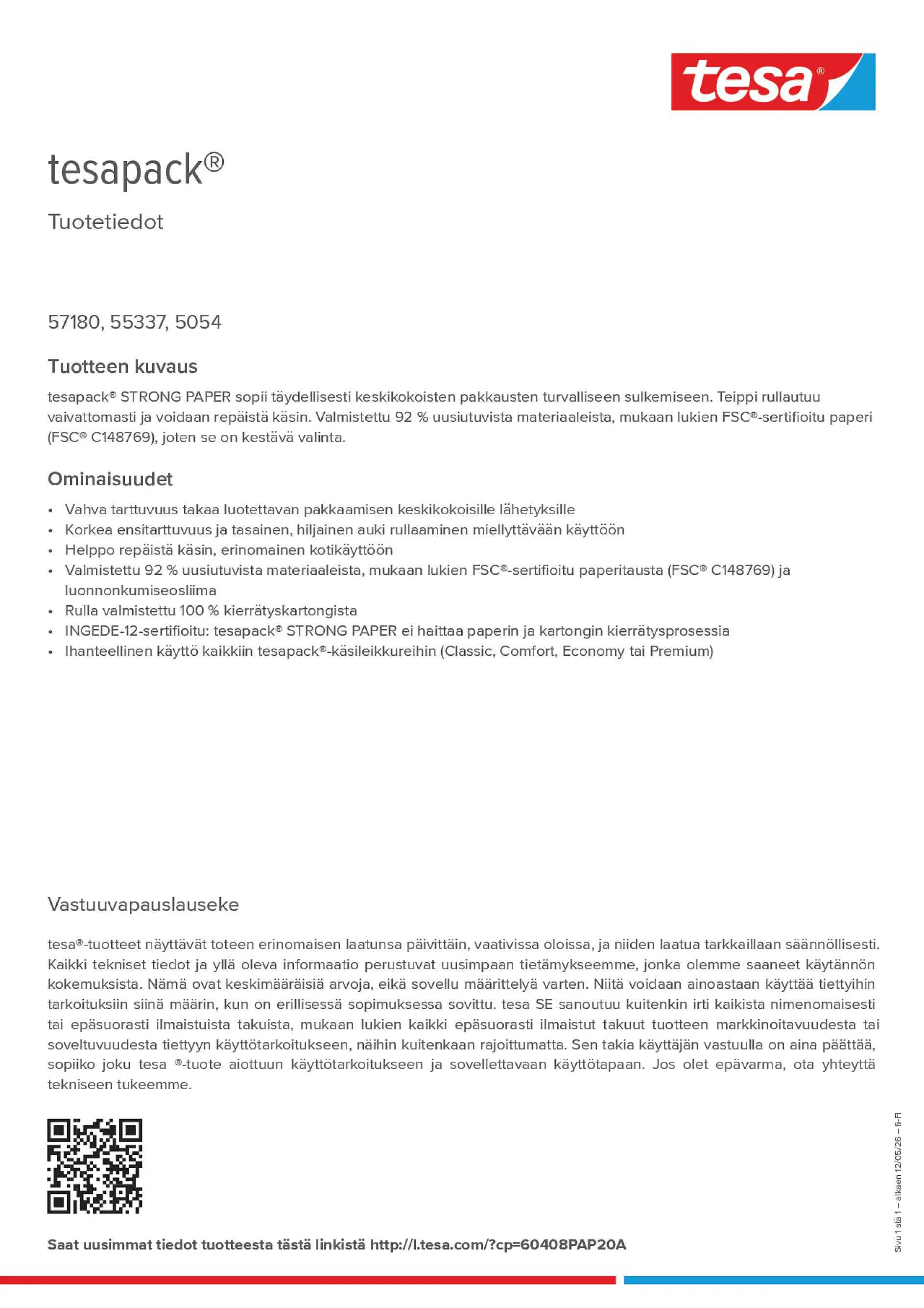 Product information_tesapack® 60408PAP20A_fi-FI