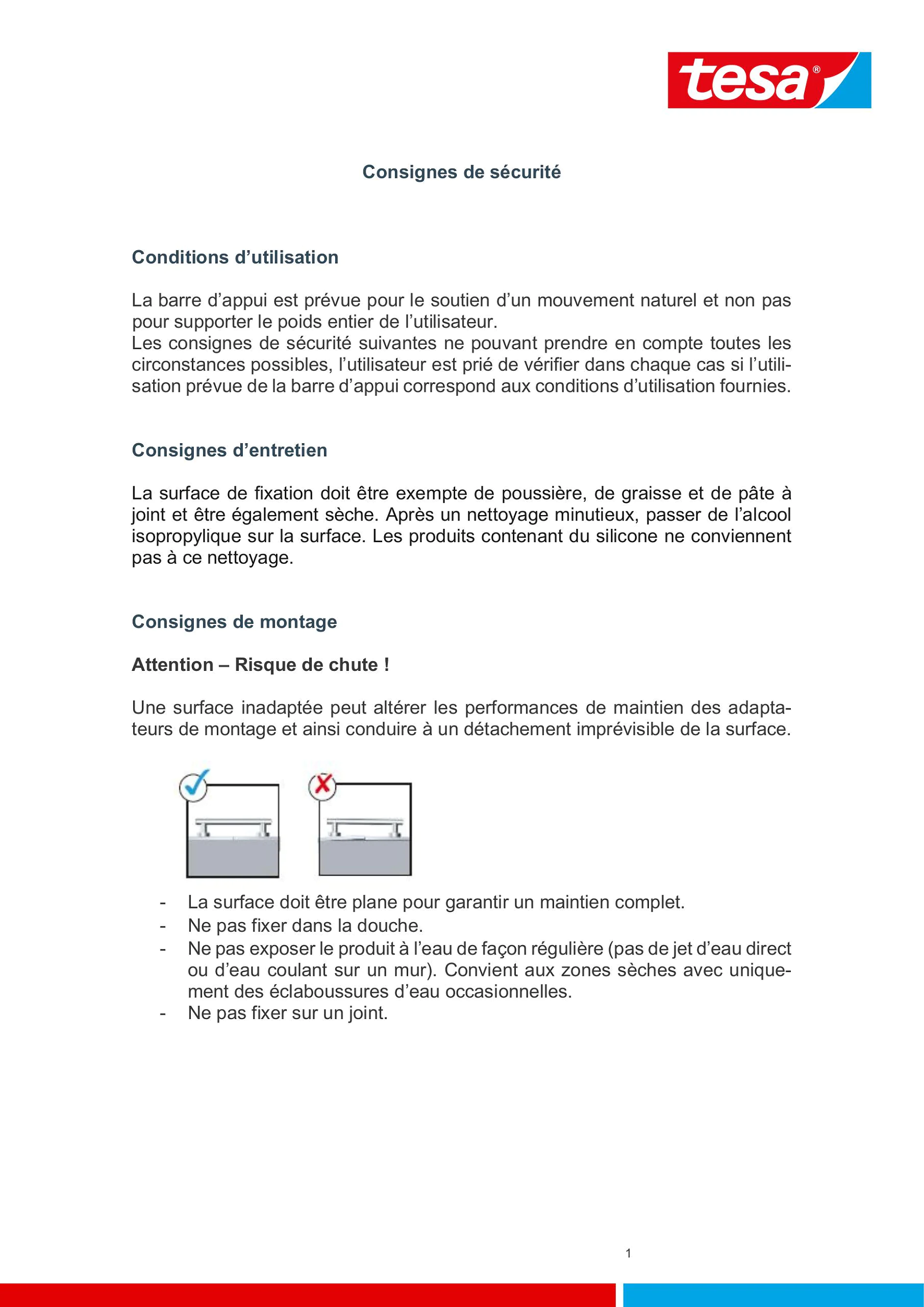 Fiche de sécurité tesa Bath Draad