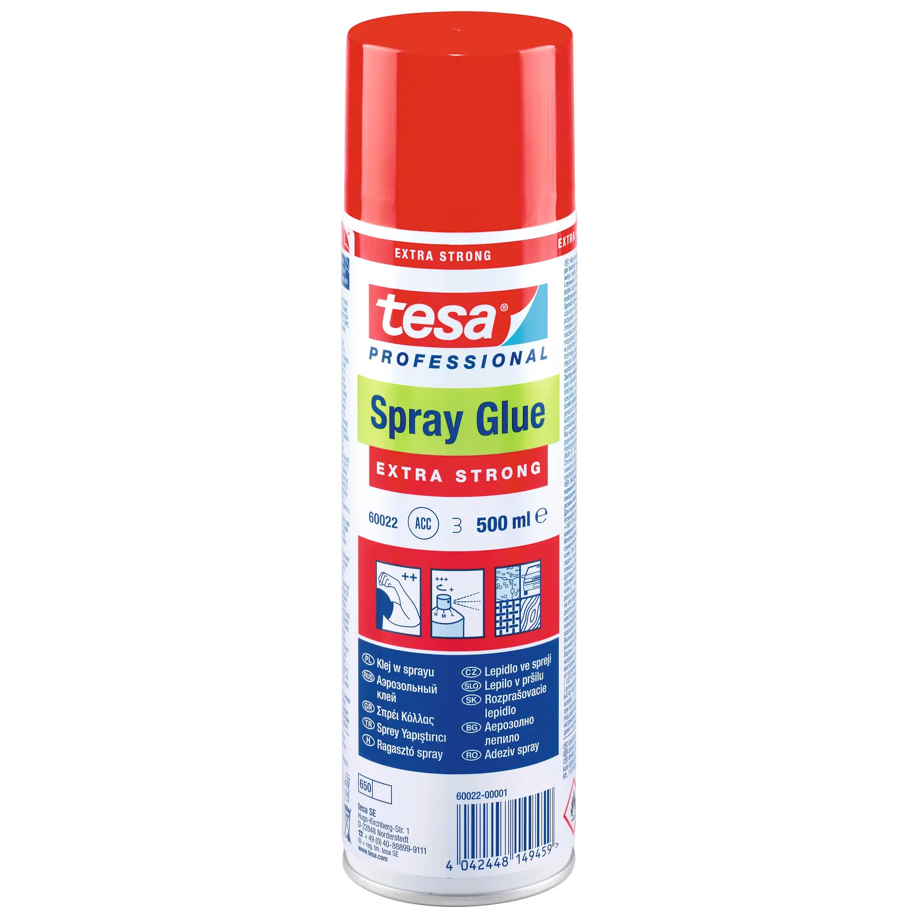 [en-en] tesa Professional Spray Glue Extra Strong LI601