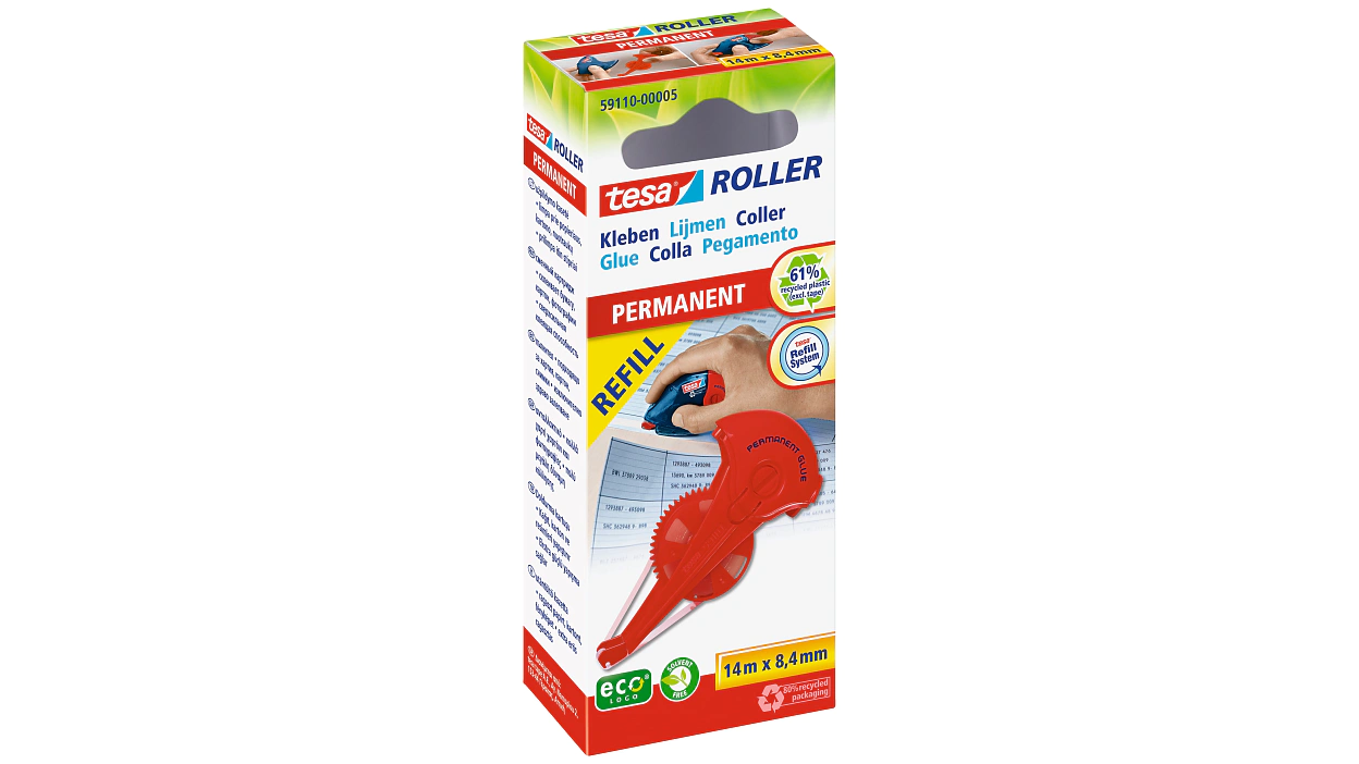 [en-en] tesa Roller Glue Permanent Refill ecoLogo
