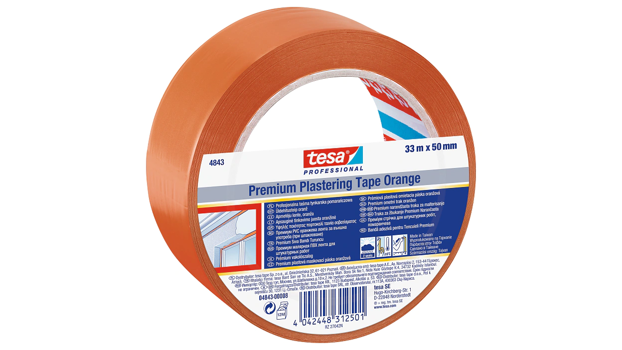 [en-en] tesa Premium Professional plastering tape 33mx50mm, Orange, LI402