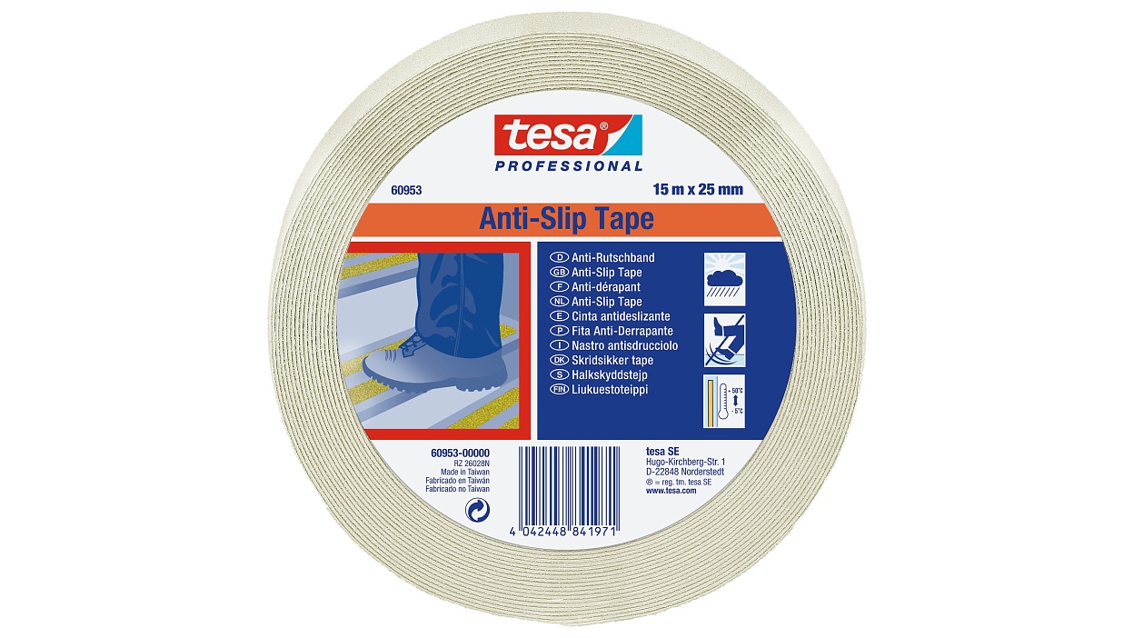[en-en] tesa Professional Anti-slip tape, fluorescent,white,15m x 25mm