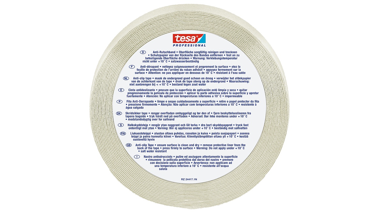 [en-en] tesa Professional Anti-slip tape, fluorescent,white,15m x 25mm