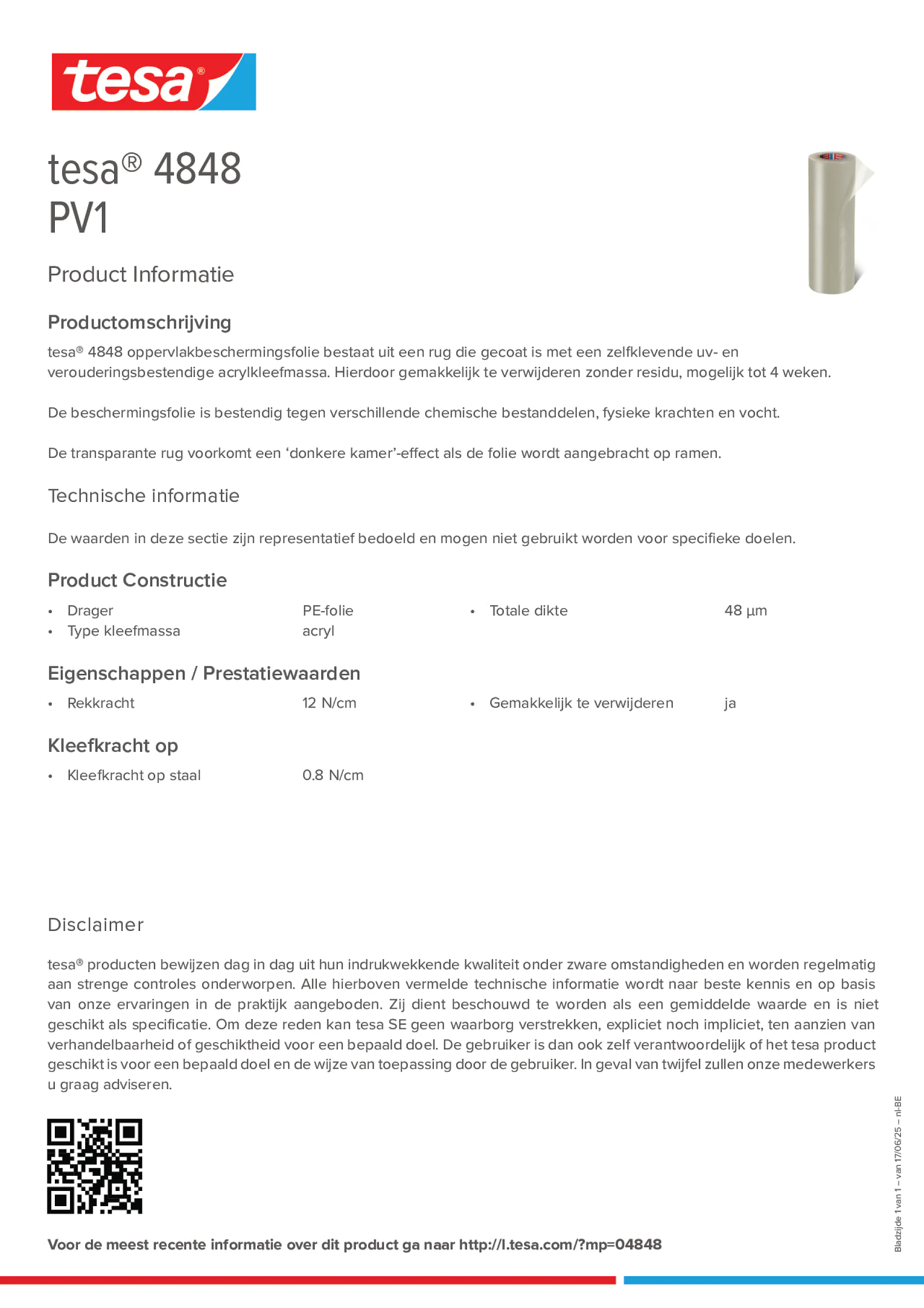 Product information_tesa® 4848_fr-BE_nl-BE