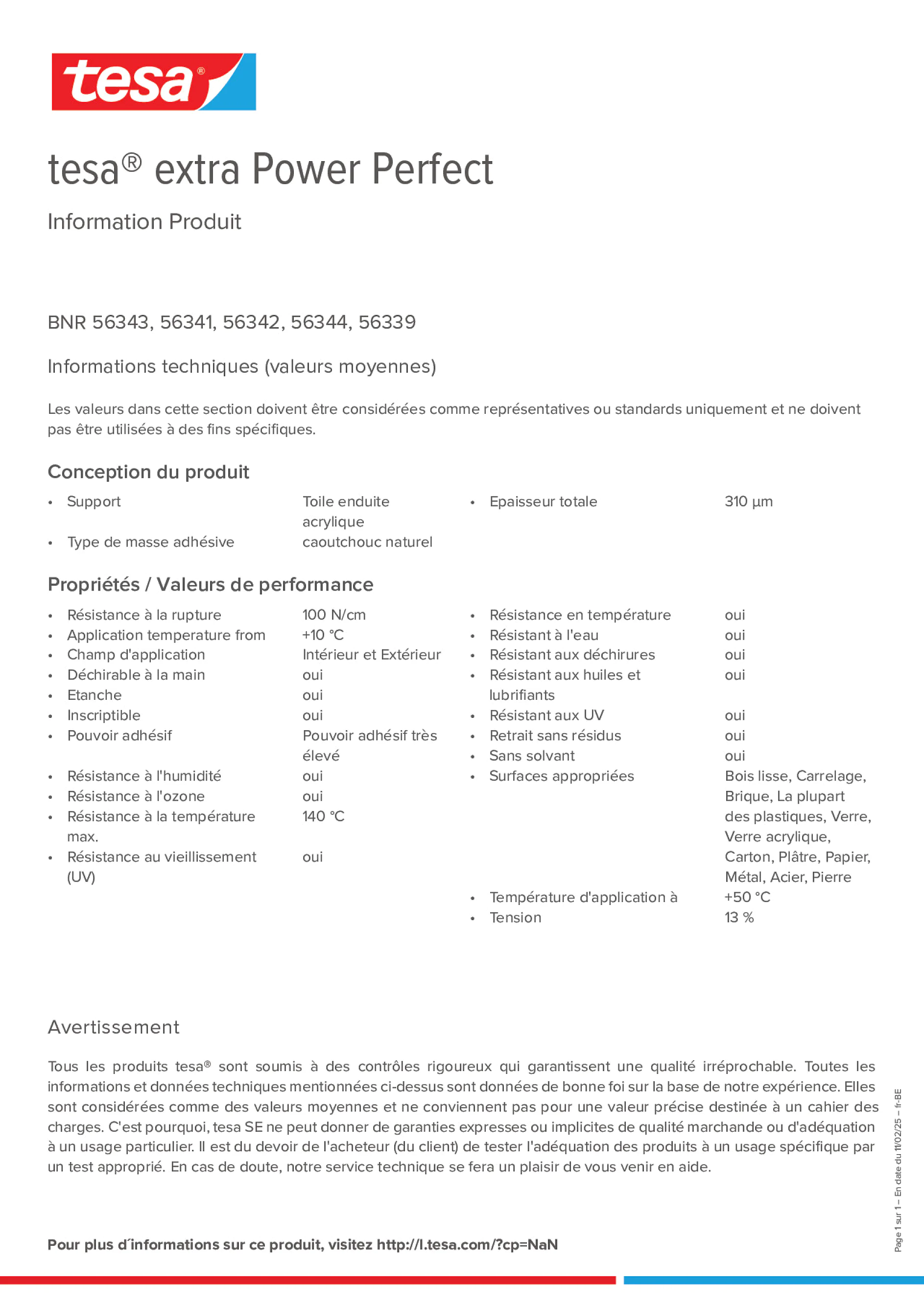 Product information_tesa® extra Power 56339_fr-BE_nl-BE