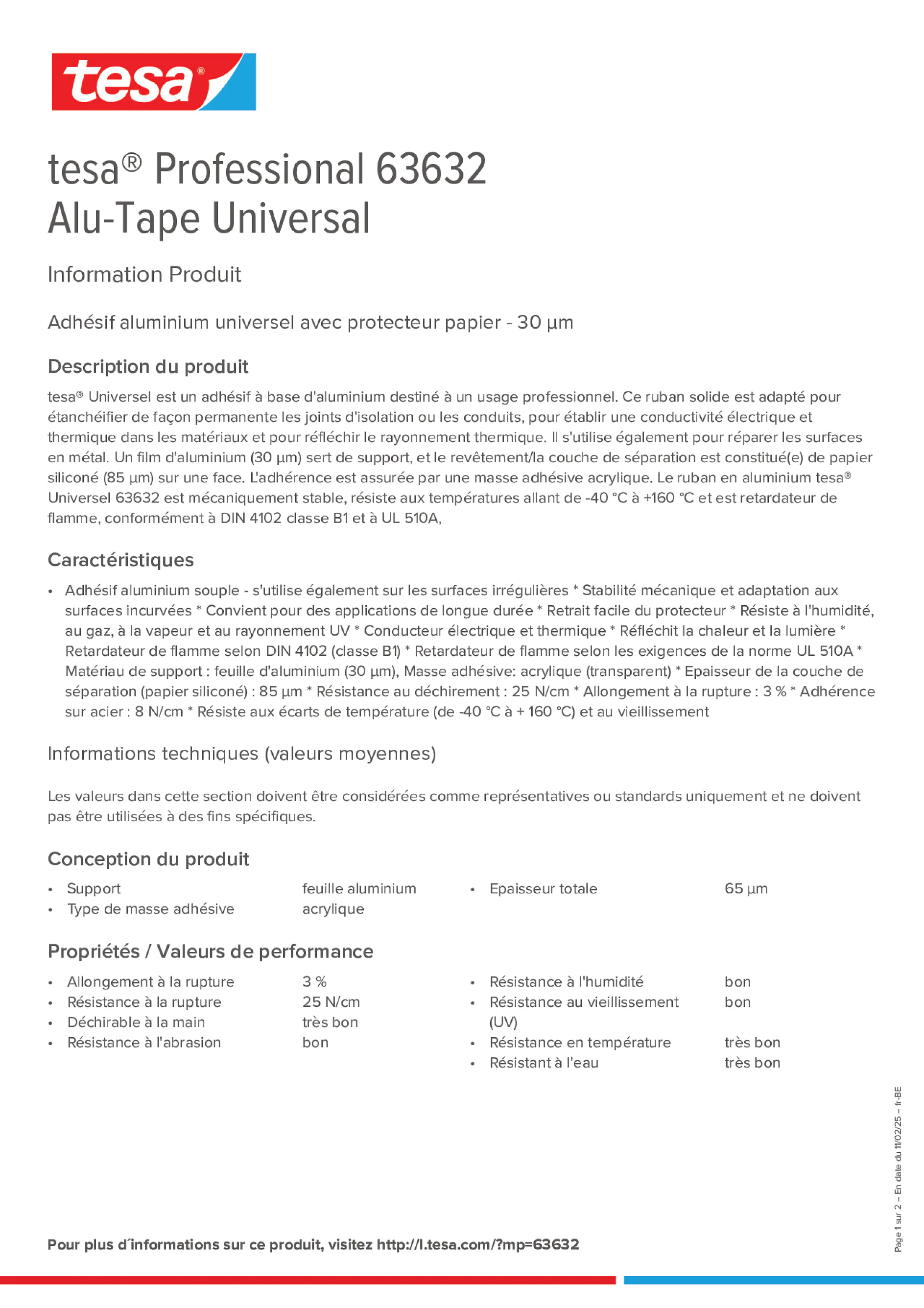 Product information_tesa® Professional 63632_fr-BE_nl-BE