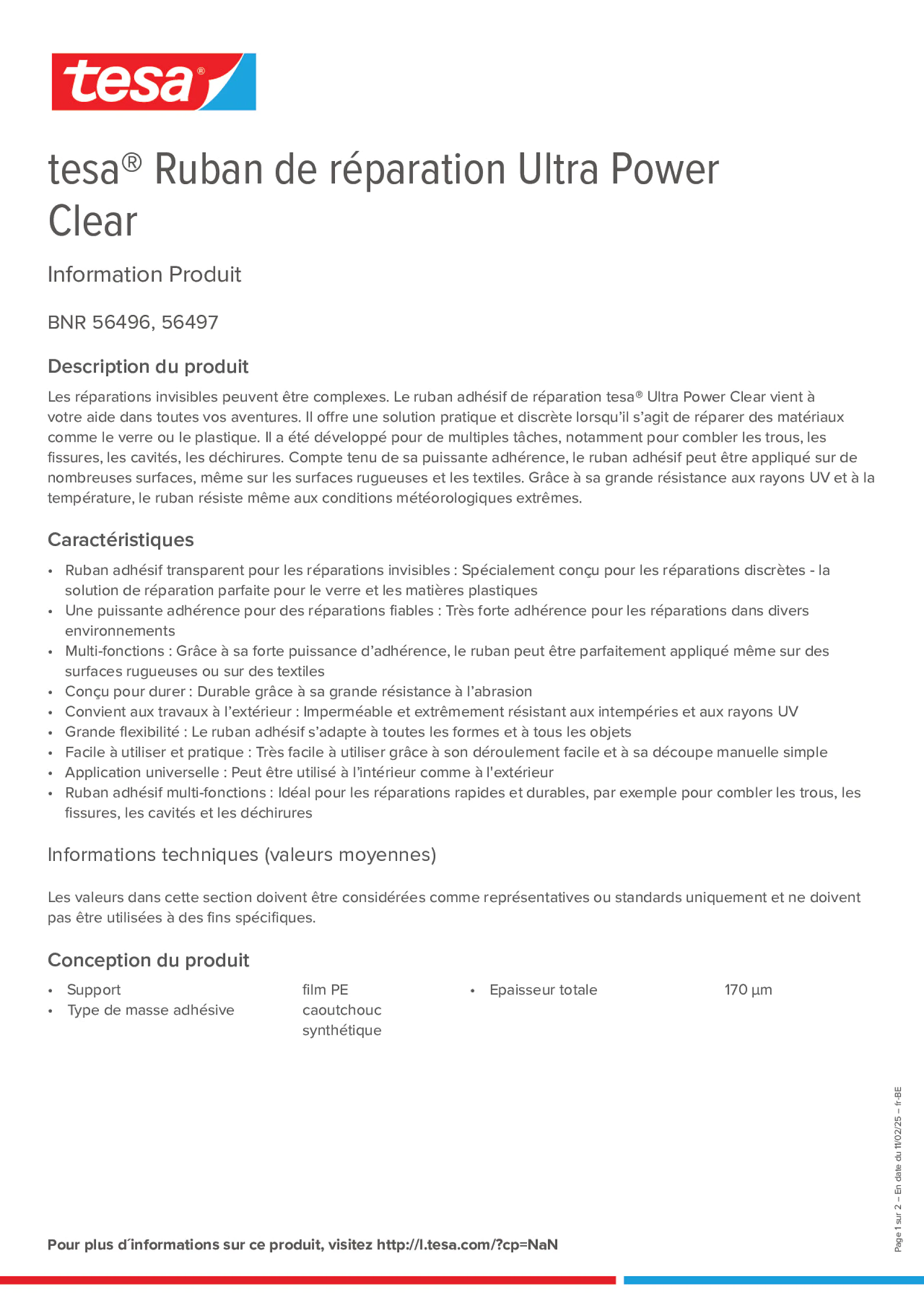 Product information_tesa® 56496_fr-BE_nl-BE
