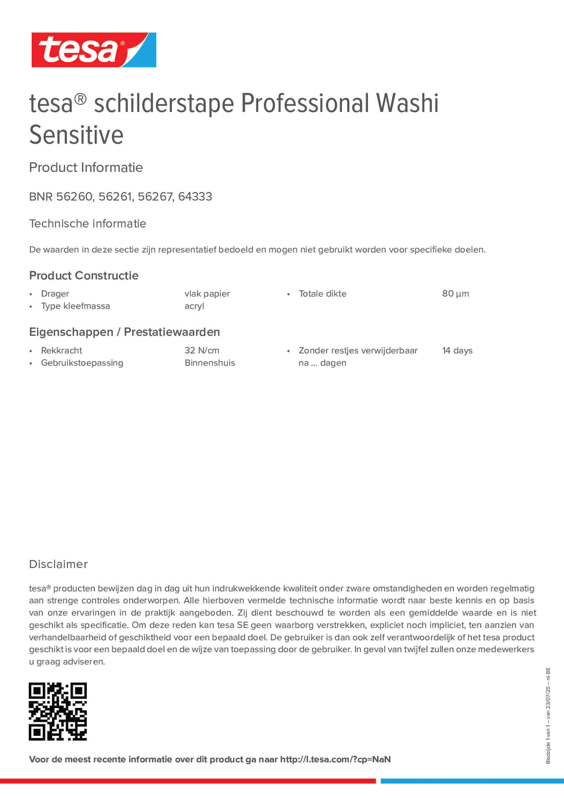 Product information_tesa® 56260_fr-BE_nl-BE