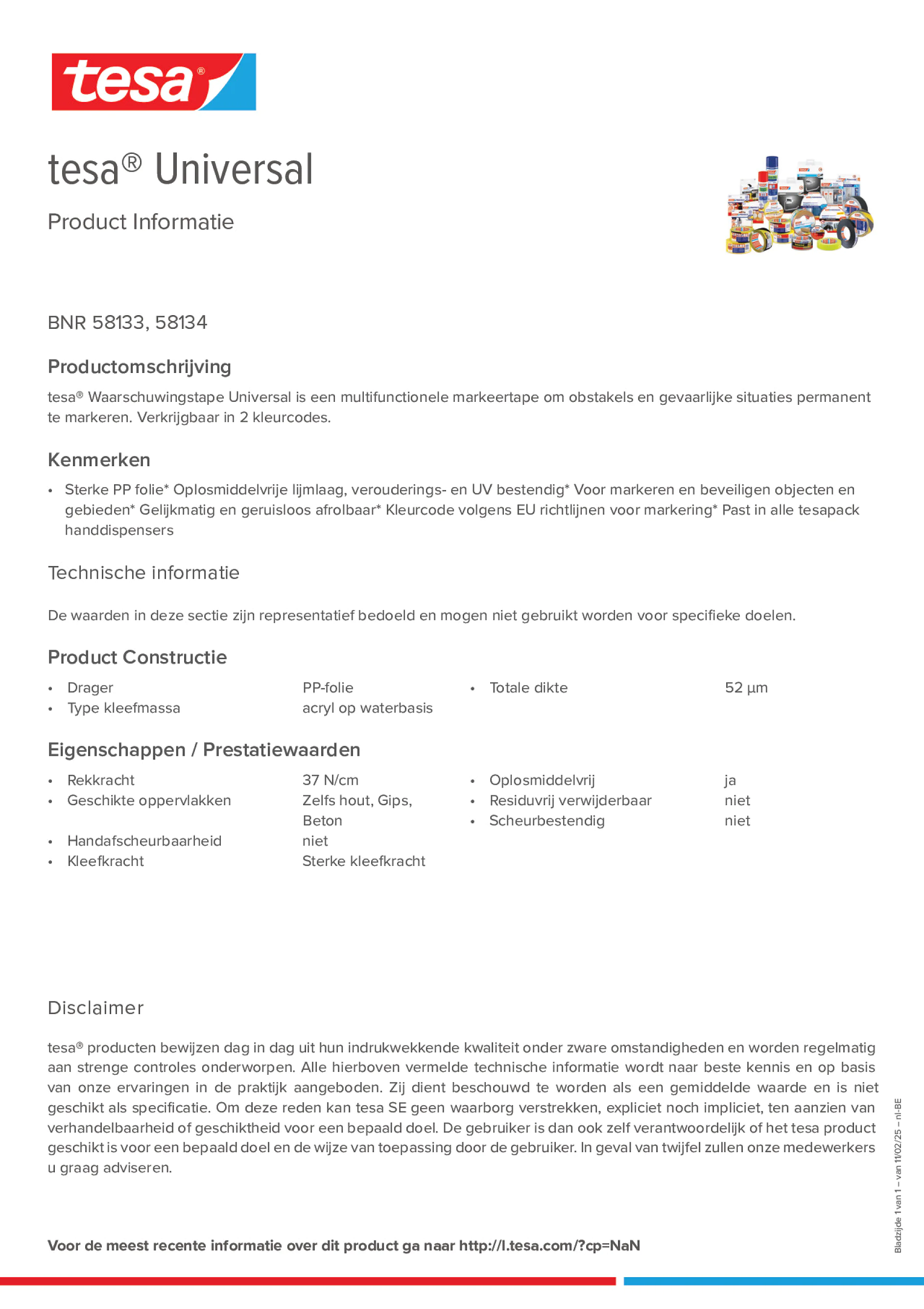 Product information_tesa® 58134YLBK_fr-BE_nl-BE