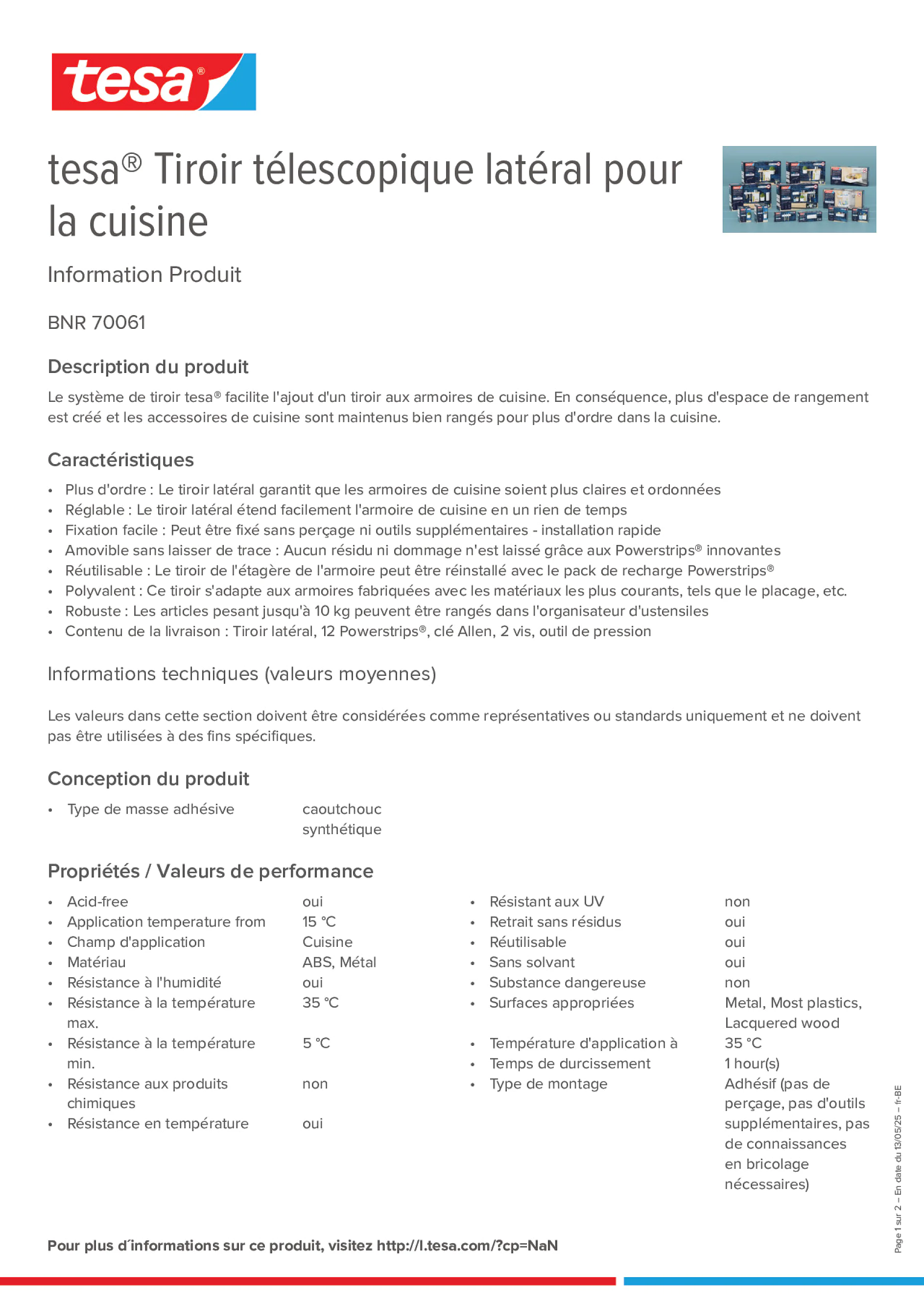 Product information_tesa® 70061_fr-BE_nl-BE