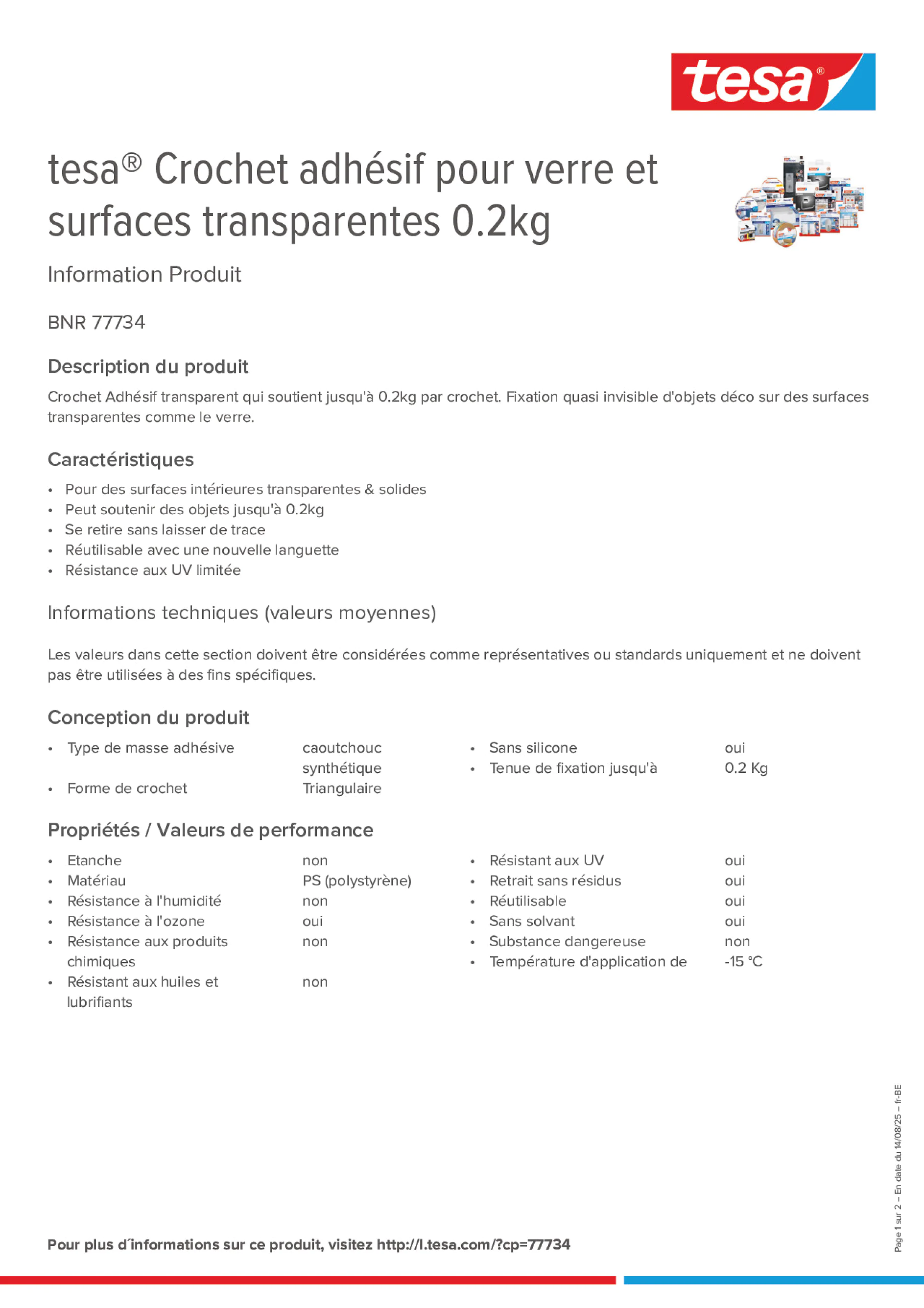 Product information_tesa® 77734_fr-BE_nl-BE