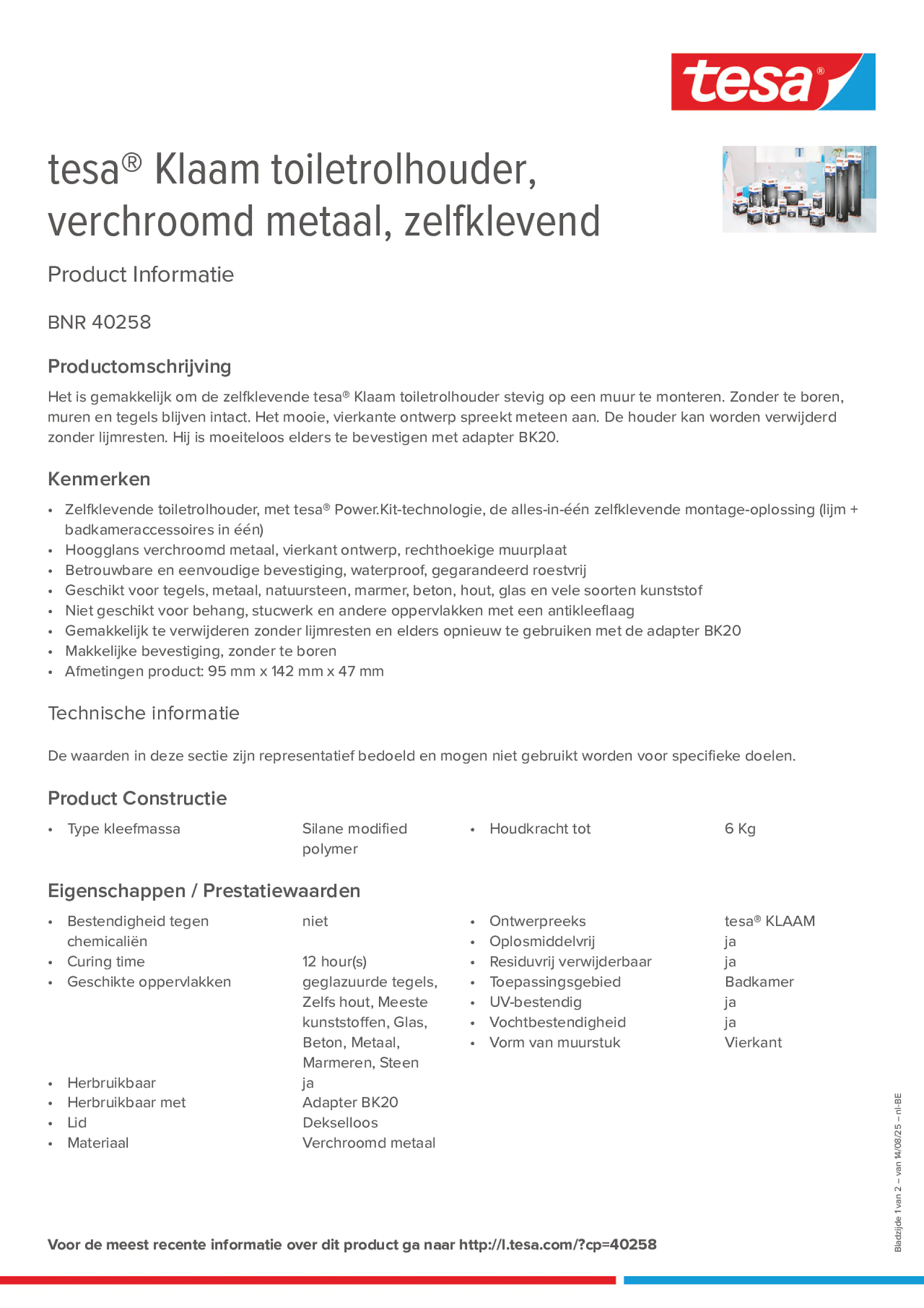 Product information_tesa® 40258_fr-BE_nl-BE
